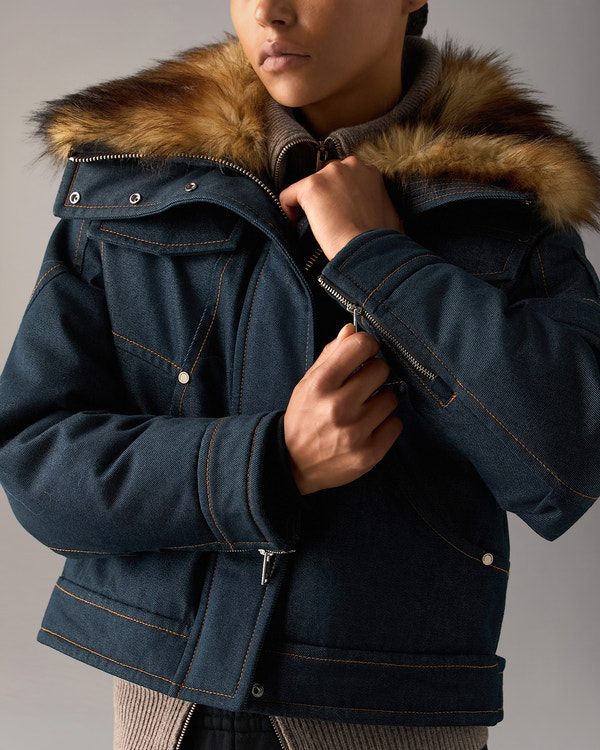 Moose Knuckles - M36LJ130DW - Frontier Denim & Down Trucker Jacket  - WOMENS -  - Detail1
