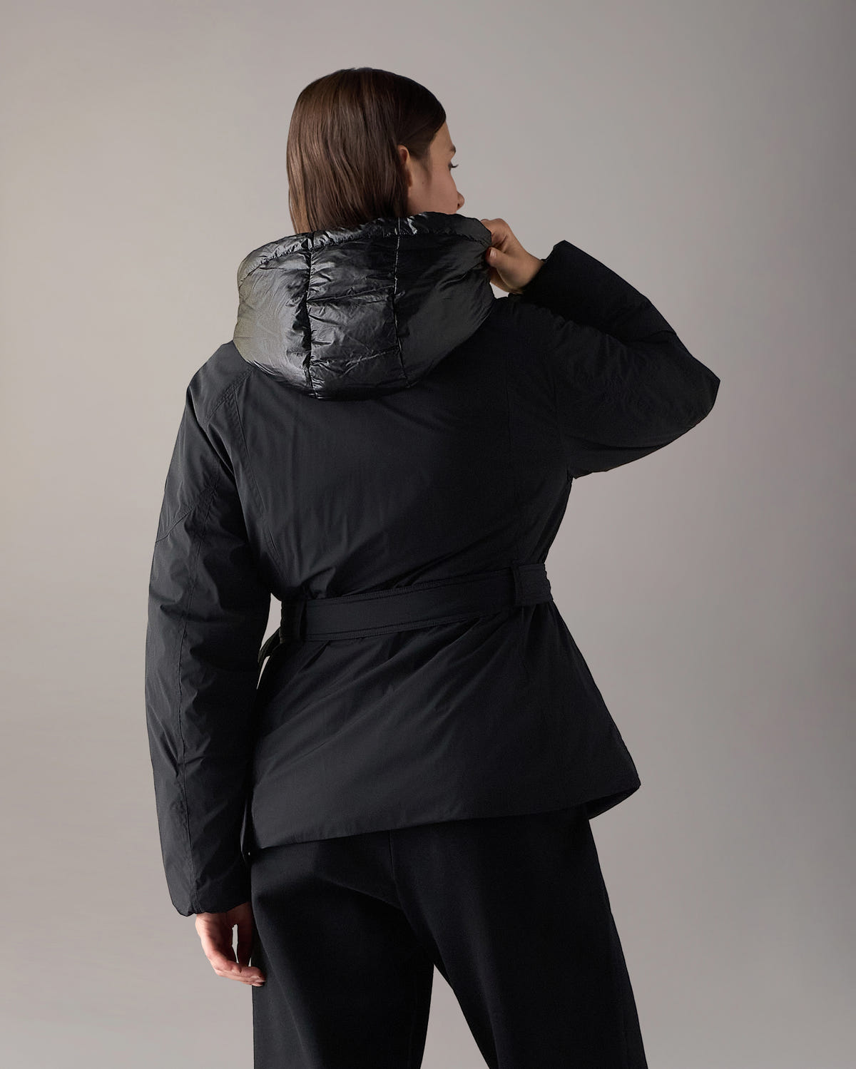 Moose Knuckles - M36LJ143 - Tegan Belted 3Q Down Parka - WOMENS -  - Back