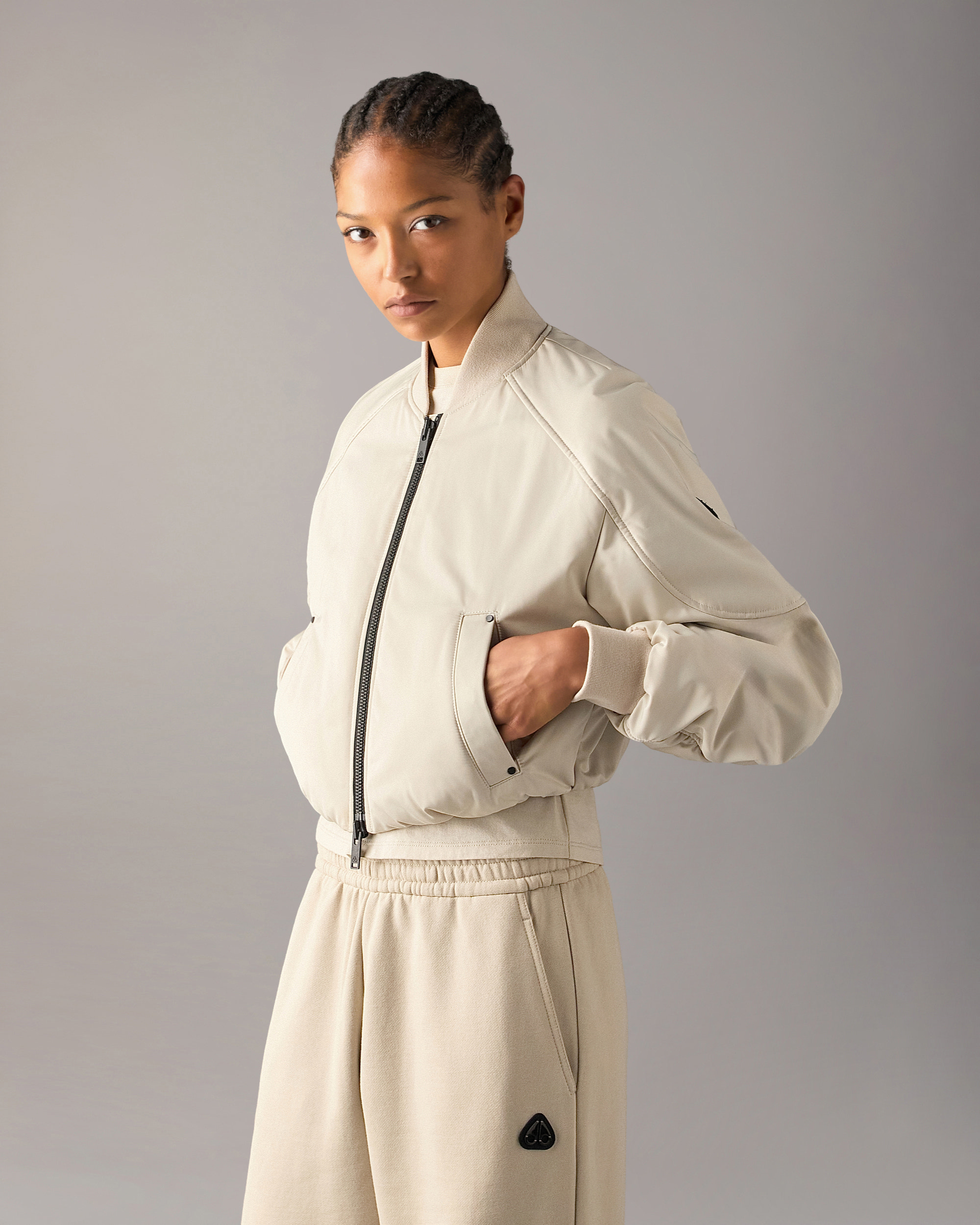 Moose Knuckles - M36LJ176 - Drift Satin Bomber Jacket - WOMENS -  - Front Category