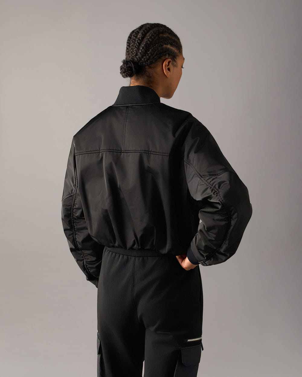 Moose Knuckles - M36LJ176 - Drift Satin Bomber Jacket - WOMENS -  - Back