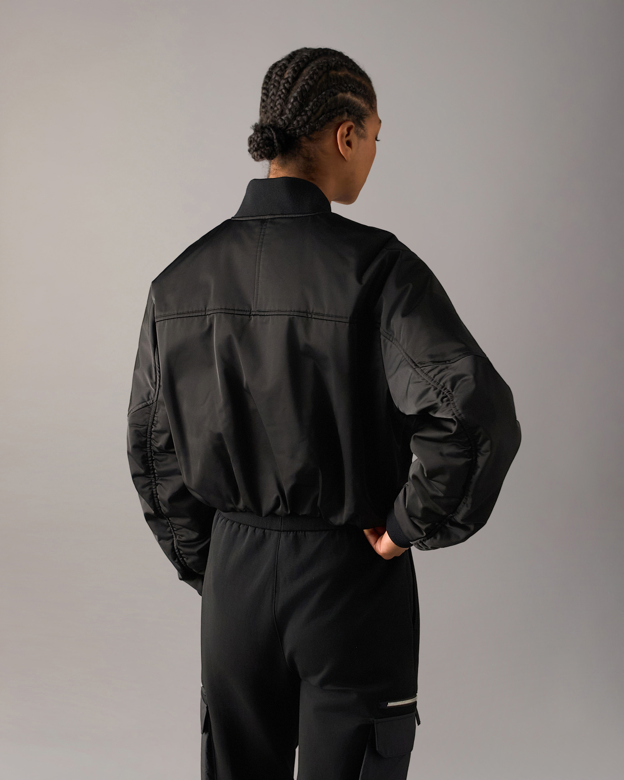 Moose Knuckles - M36LJ176 - Drift Satin Bomber Jacket - WOMENS -  - Back