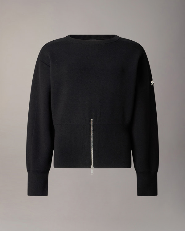 Moose Knuckles - M36LK675 - Corner Crewneck Knit Sweatshirt - WOMENS -  - Detail8