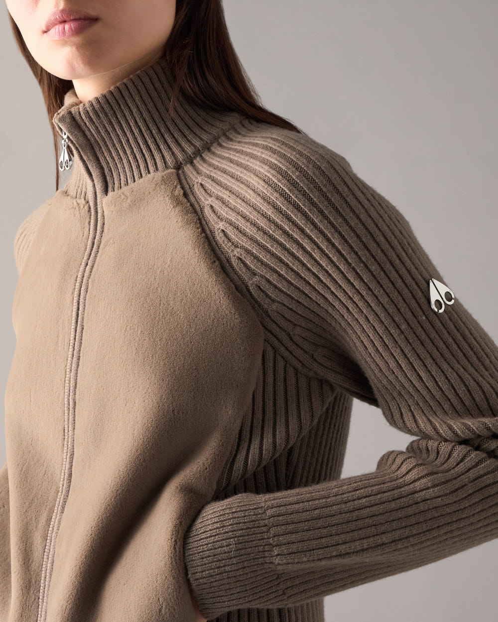 Moose Knuckles - M36LK691 - Junction Zip-Up Hybrid Sweater - WOMENS -  - Detail1