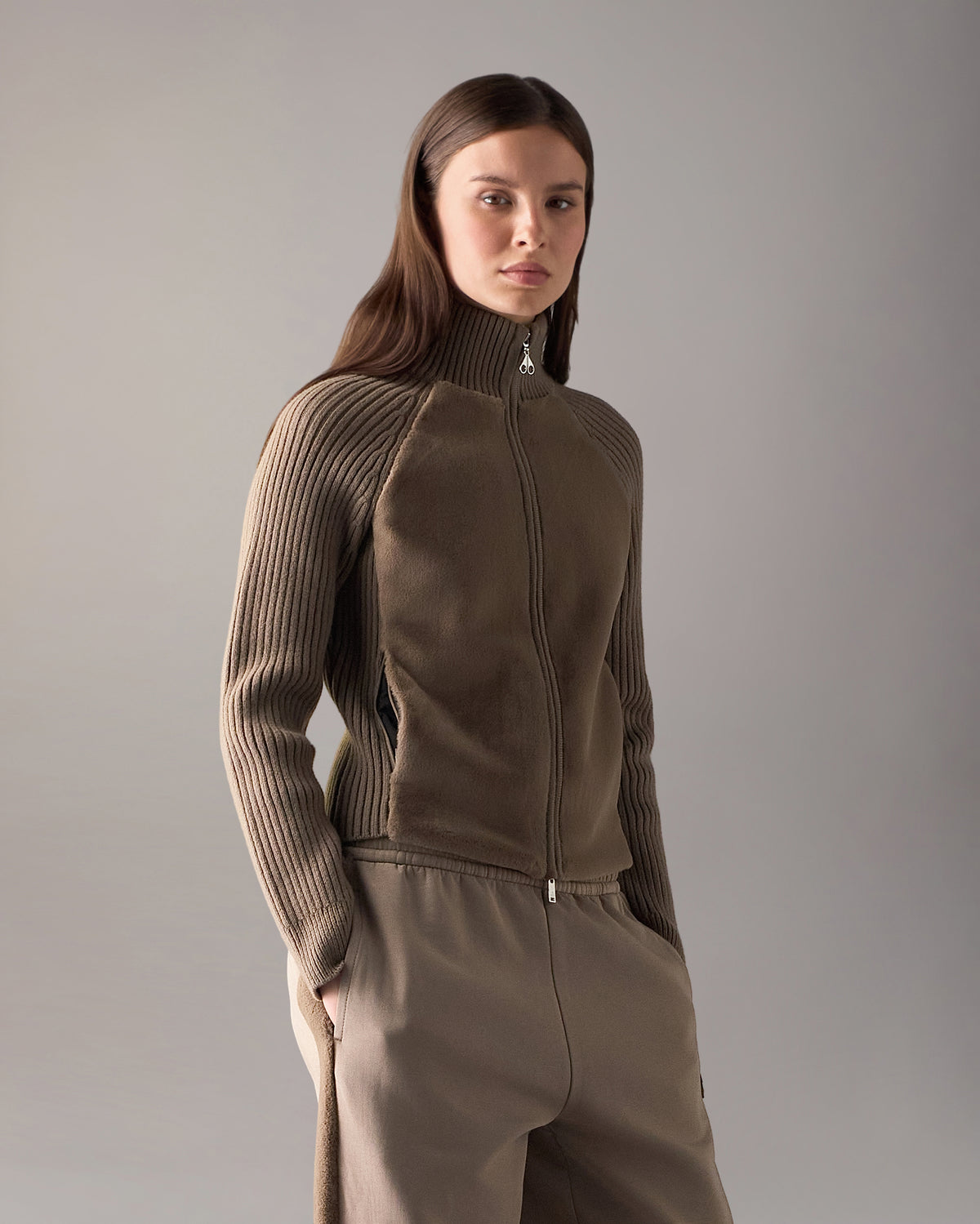 Moose Knuckles - M36LK691 - Junction Zip-Up Hybrid Sweater - WOMENS -  - Front Category