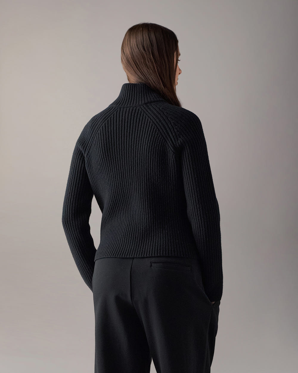 Moose Knuckles - M36LK691 - Junction Zip-Up Hybrid Sweater - WOMENS -  - Back
