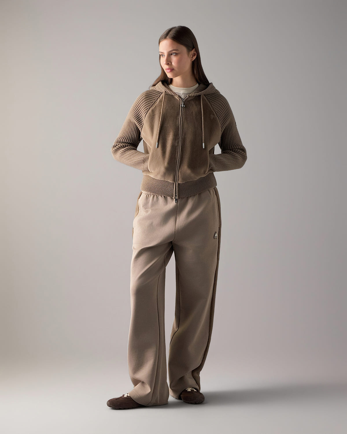 Moose Knuckles - M36LK692 - Junction Hooded Hybrid Sweater - WOMENS -  - Front