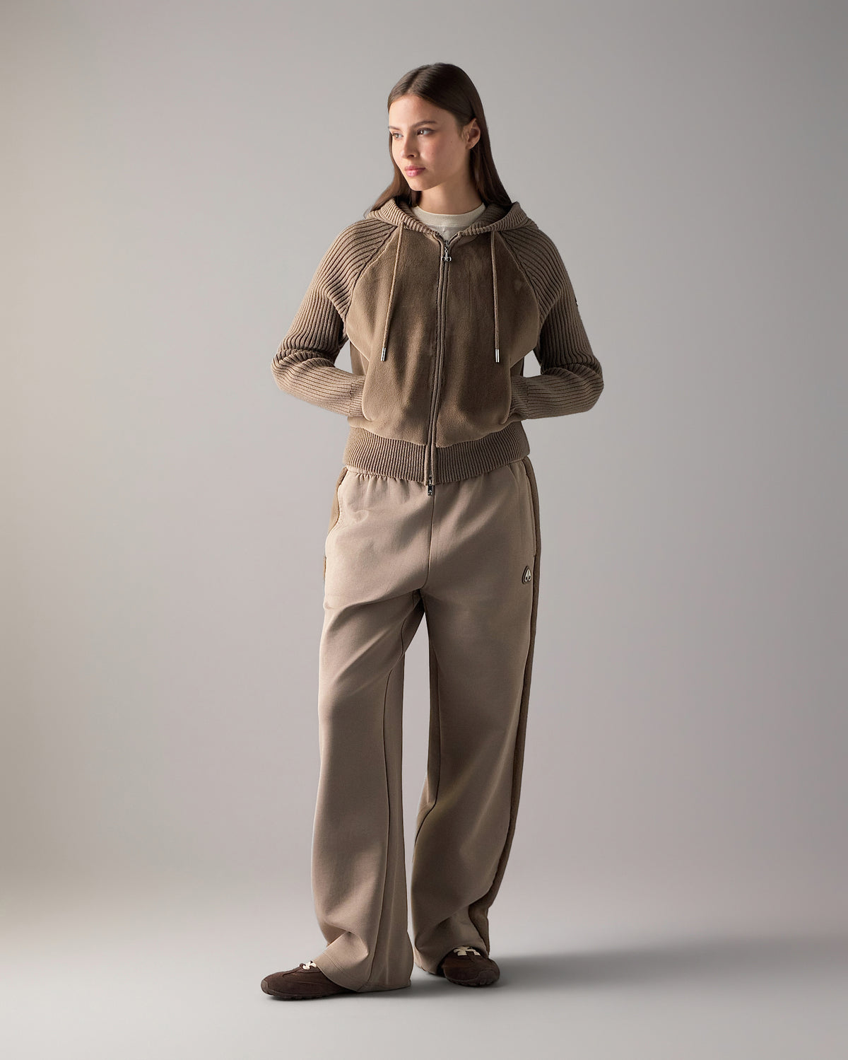 Moose Knuckles - M36LK692 - Junction Hooded Hybrid Sweater - WOMENS -  - Front