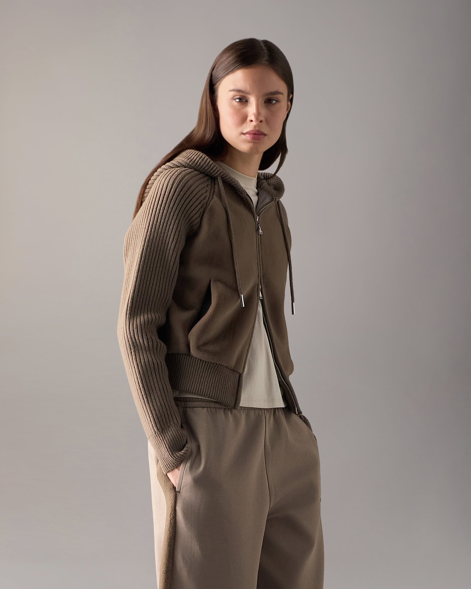 Junction Hooded Hybrid Sweater | Women | Moose Knuckles