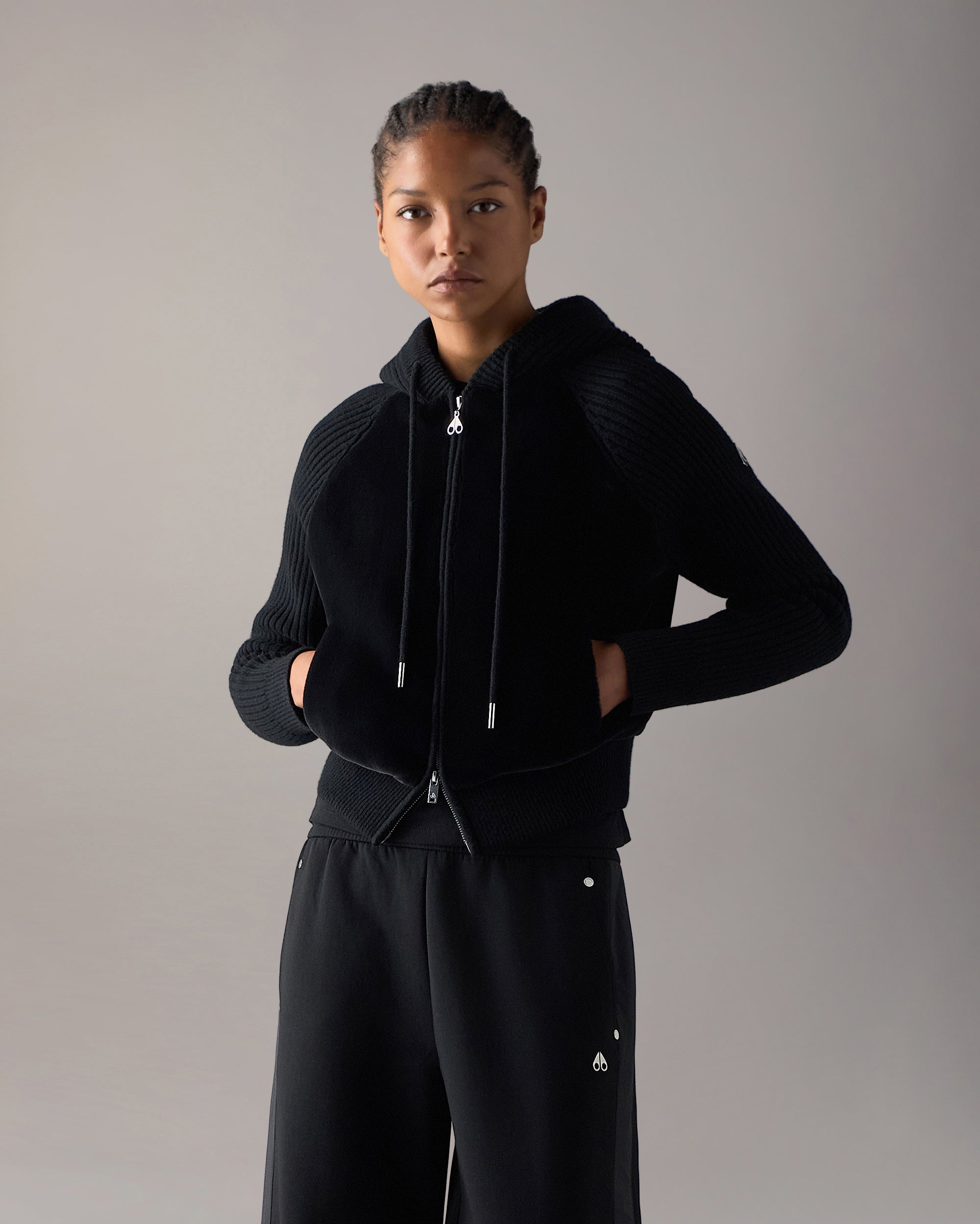 Junction Hooded Hybrid Sweater | Women | Moose Knuckles