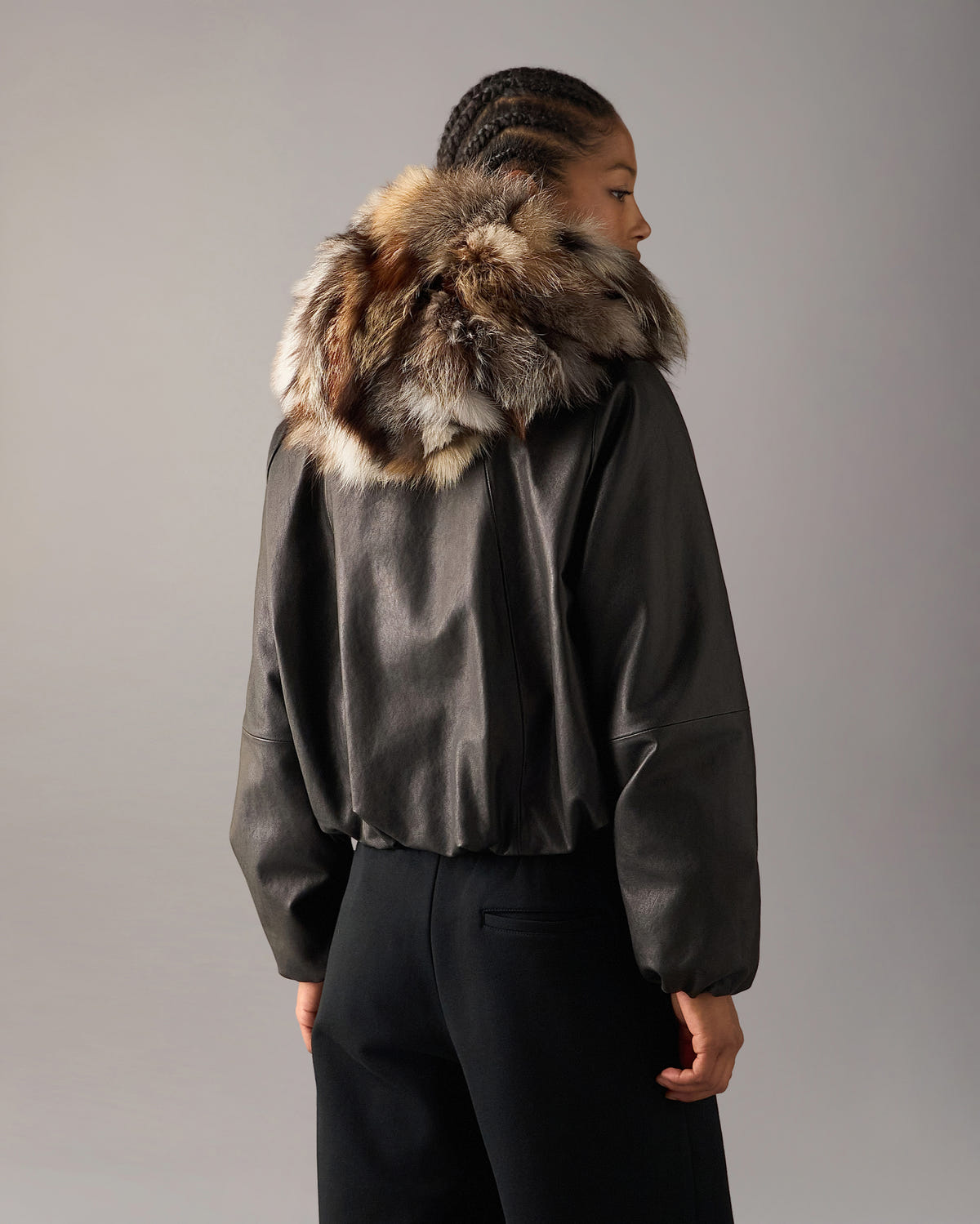 Moose Knuckles - M36LL306GF - Cardin Fur & Leather Jacket - WOMENS -  - Back