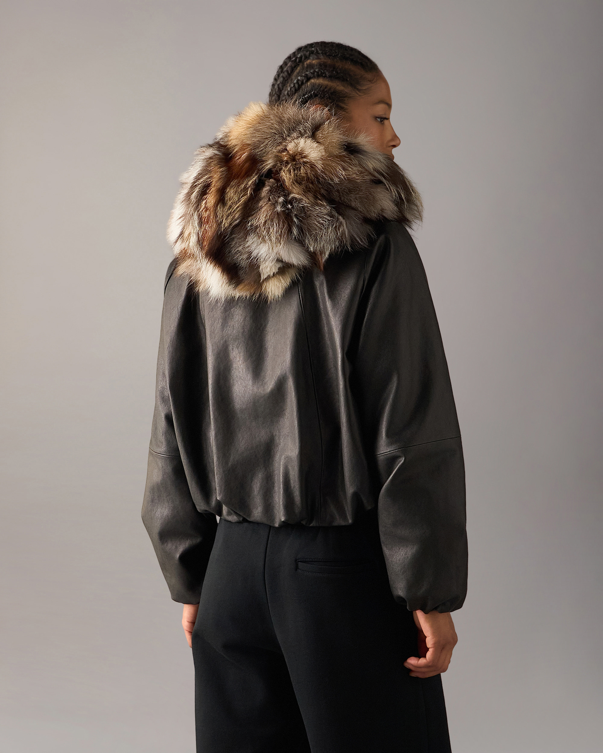 Moose Knuckles - M36LL306GF - Cardin Fur & Leather Jacket - WOMENS -  - Back