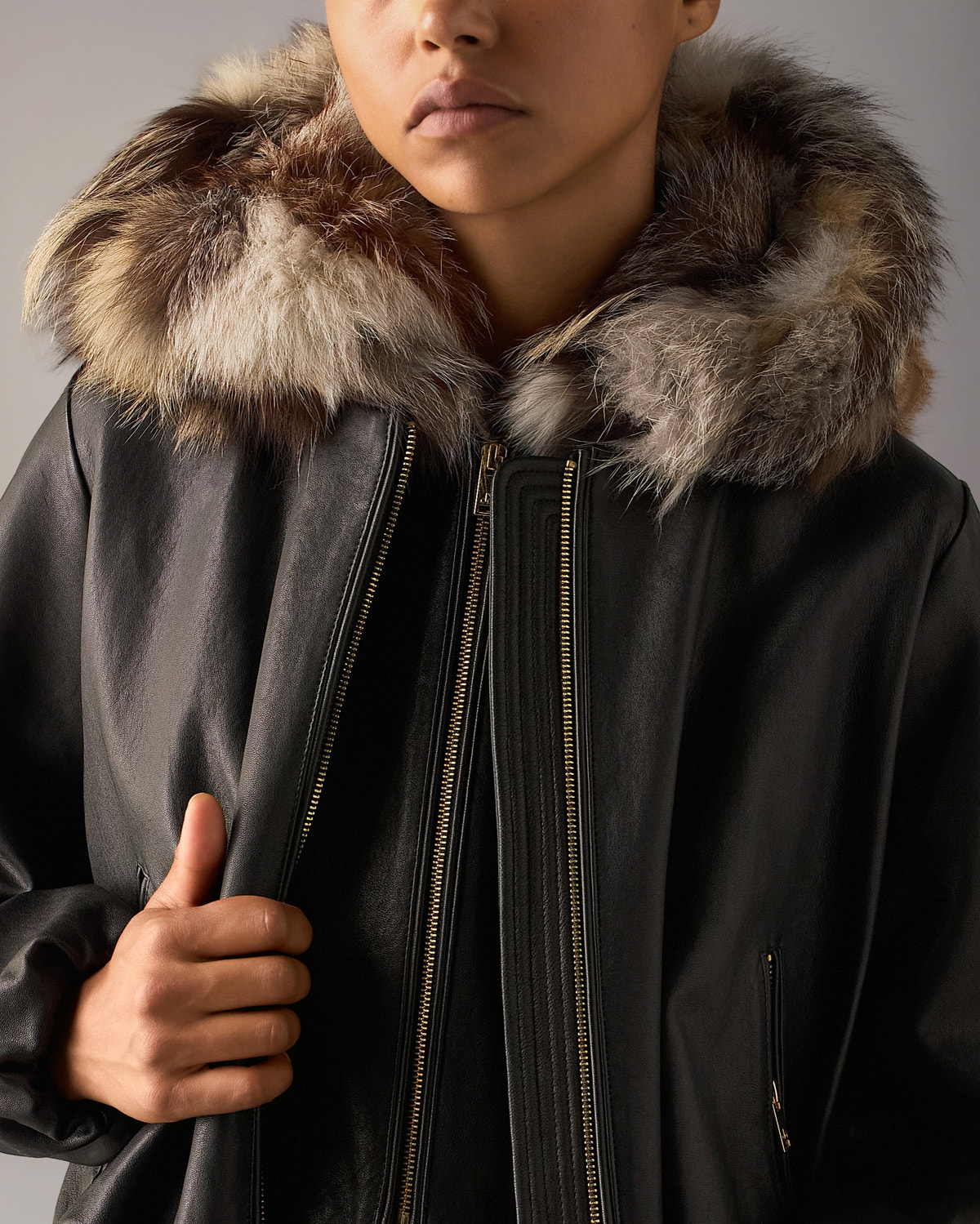 Moose Knuckles - M36LL306GF - Cardin Fur & Leather Jacket - WOMENS -  - Detail1