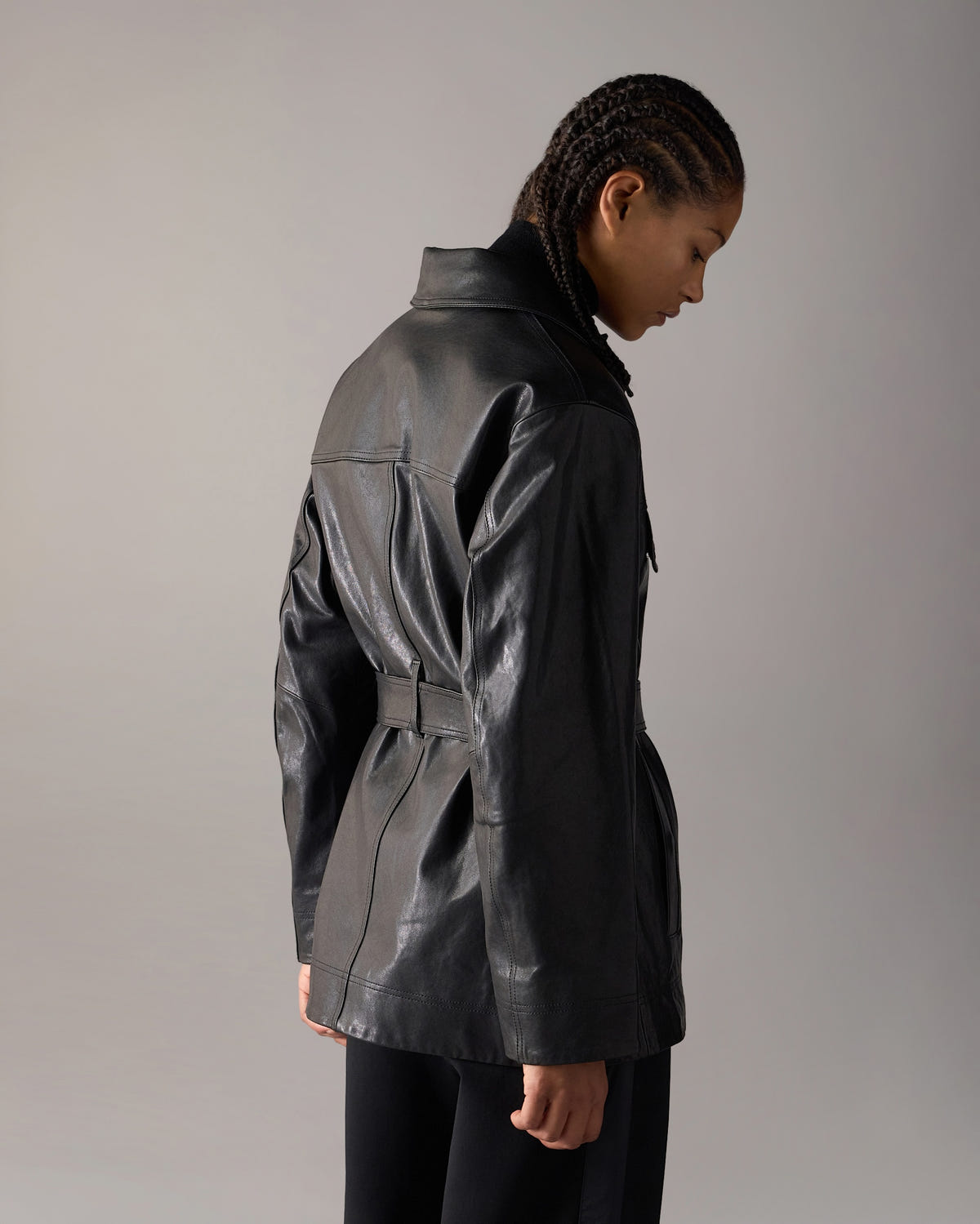 Moose Knuckles - M36LL319 - BLVD Leather Field Jacket - WOMENS -  - Back