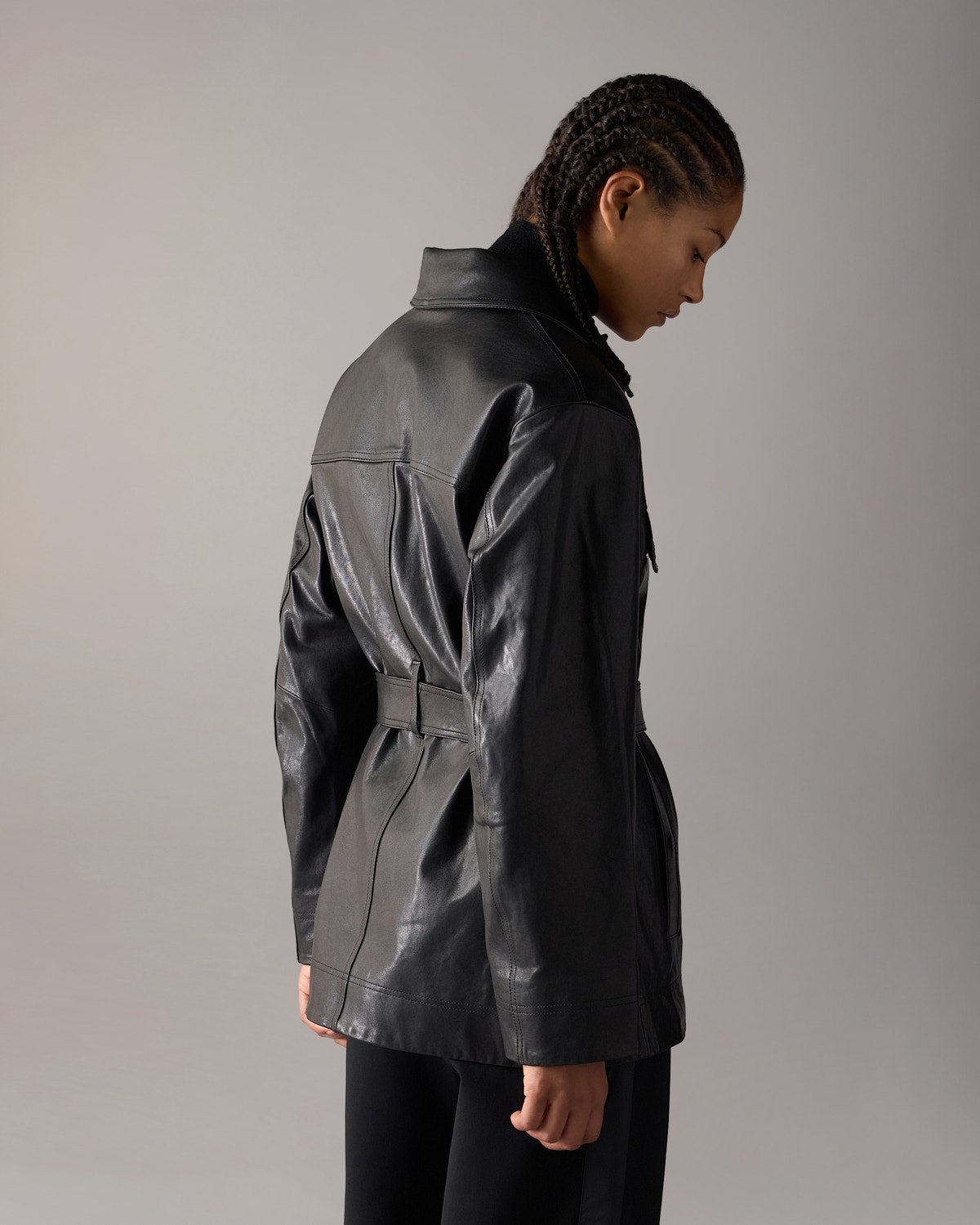 Moose Knuckles - M36LL319 - BLVD Leather Field Jacket - WOMENS -  - Back