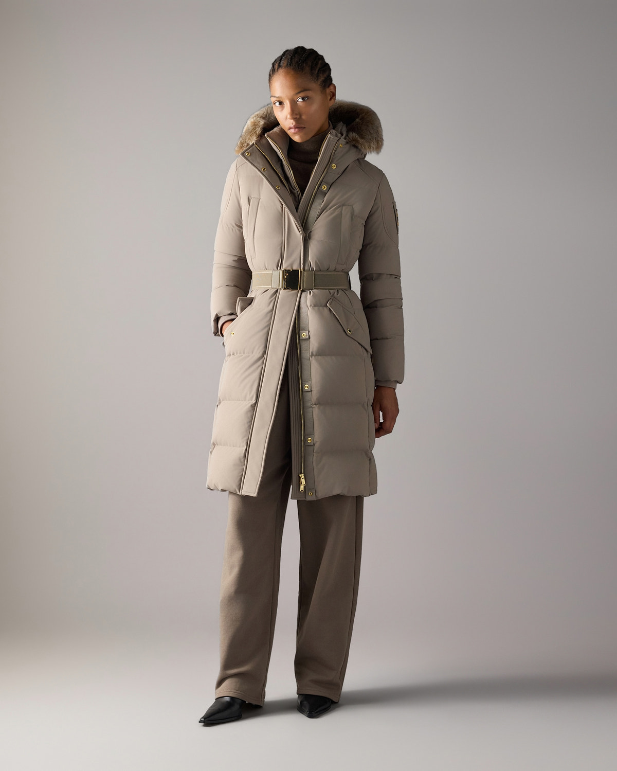 Moose Knuckles - M36LP207GS - Gilded Long Down Parka - WOMENS -  - Front