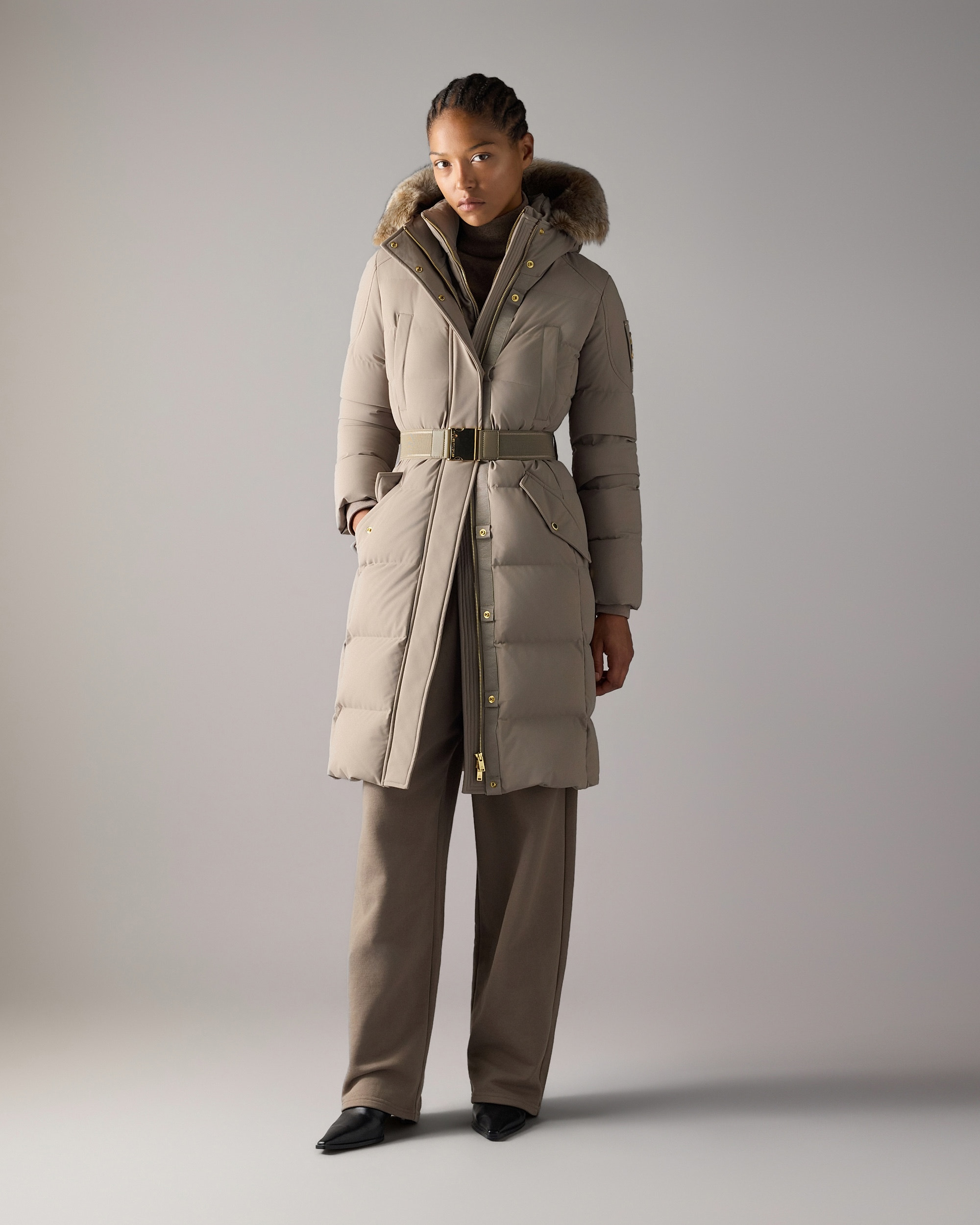 Moose Knuckles - M36LP207GS - Gilded Long Down Parka - WOMENS -  - Front