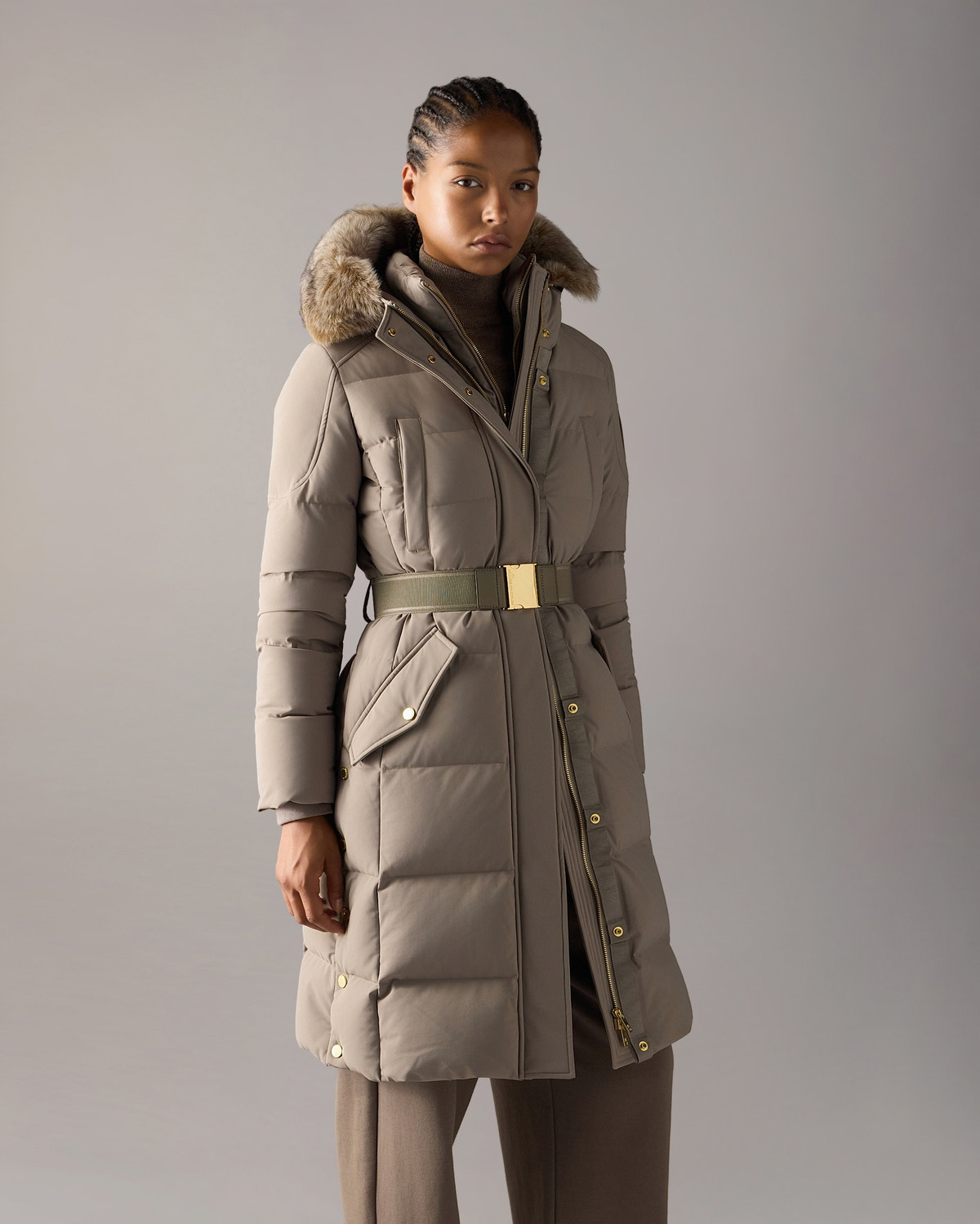 Moose Knuckles - M36LP207GS - Gilded Long Down Parka - WOMENS -  - Front Category