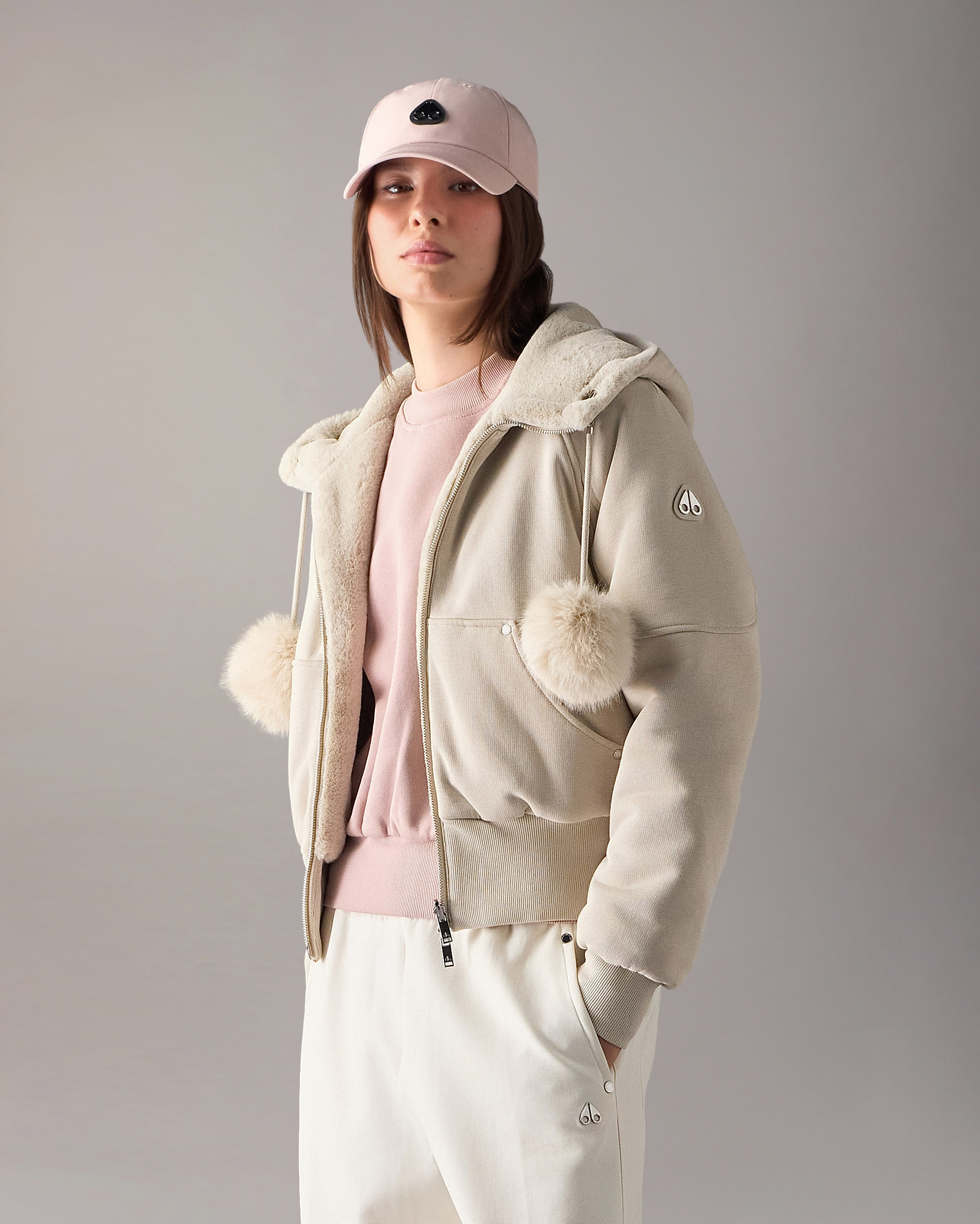 Moose Knuckles - M36LS611 - Gold Series Oro Bunny Reversible Hoodie - WOMENS -  - Front Category