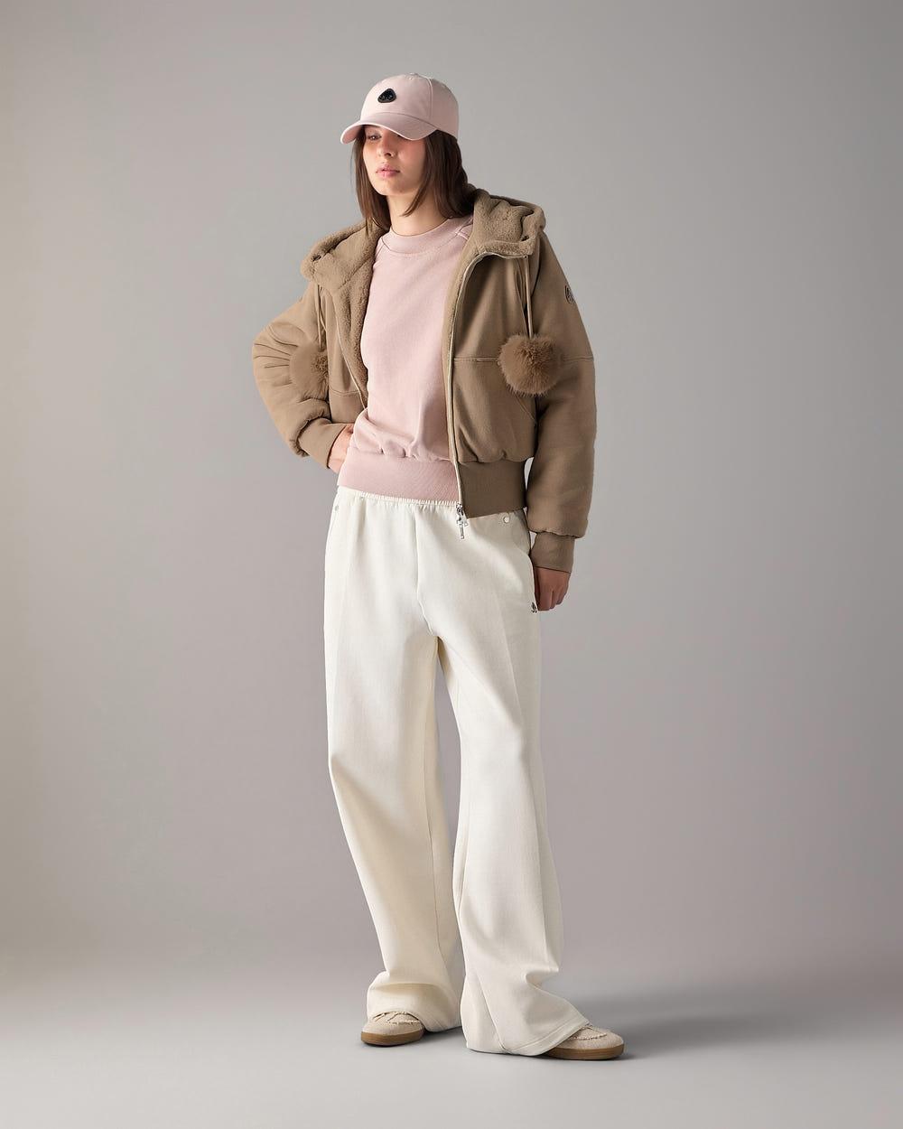 Moose Knuckles - M36LS611 - Oro Bunny Reversible Hoodie - WOMENS -  - Front