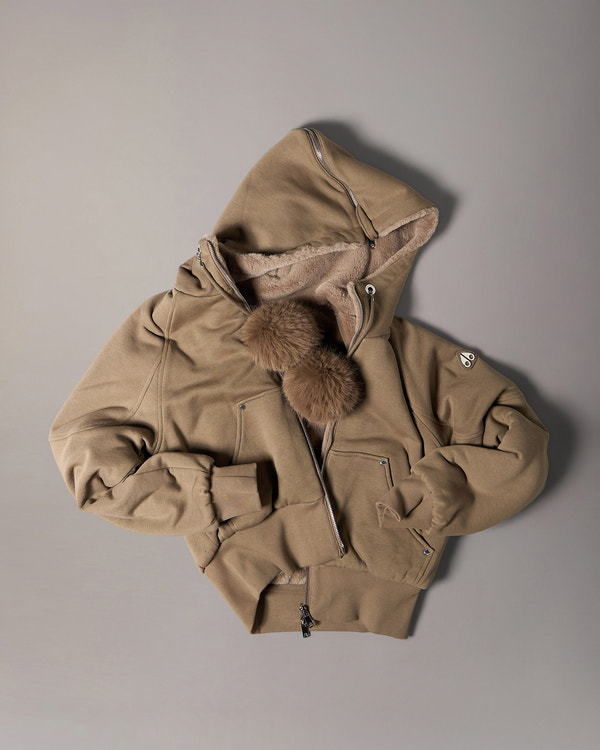 Moose Knuckles - M36LS611 - Gold Series Oro Bunny Reversible Hoodie - WOMENS -  - GM