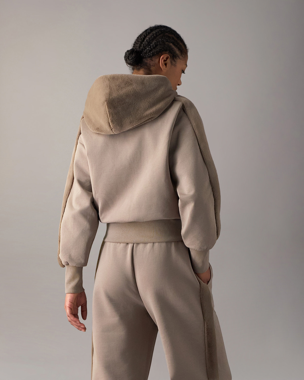 Moose Knuckles - M36LS621 - Mixed Media Bunny Hoodie - WOMENS -  - Back