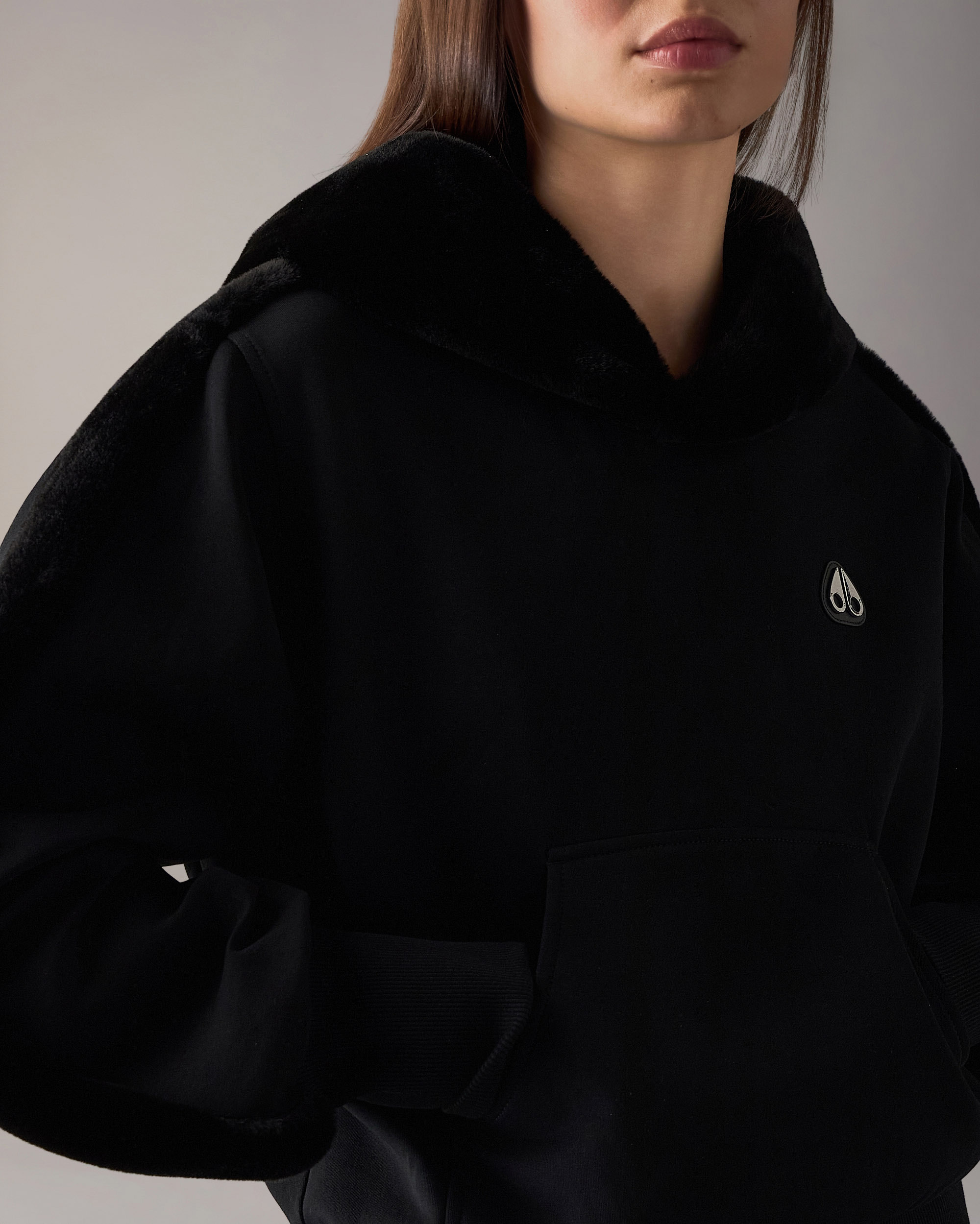 Moose Knuckles Womens MIX MEDIA BUNNY HOODIE  M36LS621 Detail1