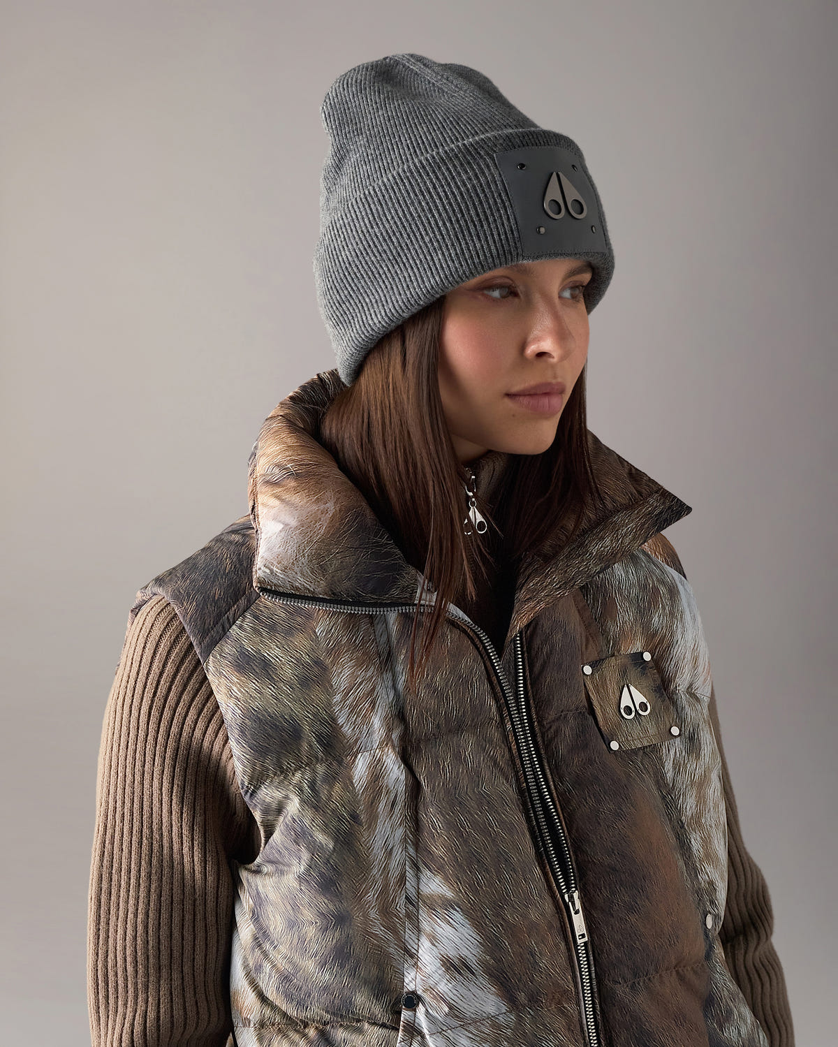 Moose Knuckles - M36LV461HW - Everest Printed Down Puffer Vest - WOMENS -  - Detail1