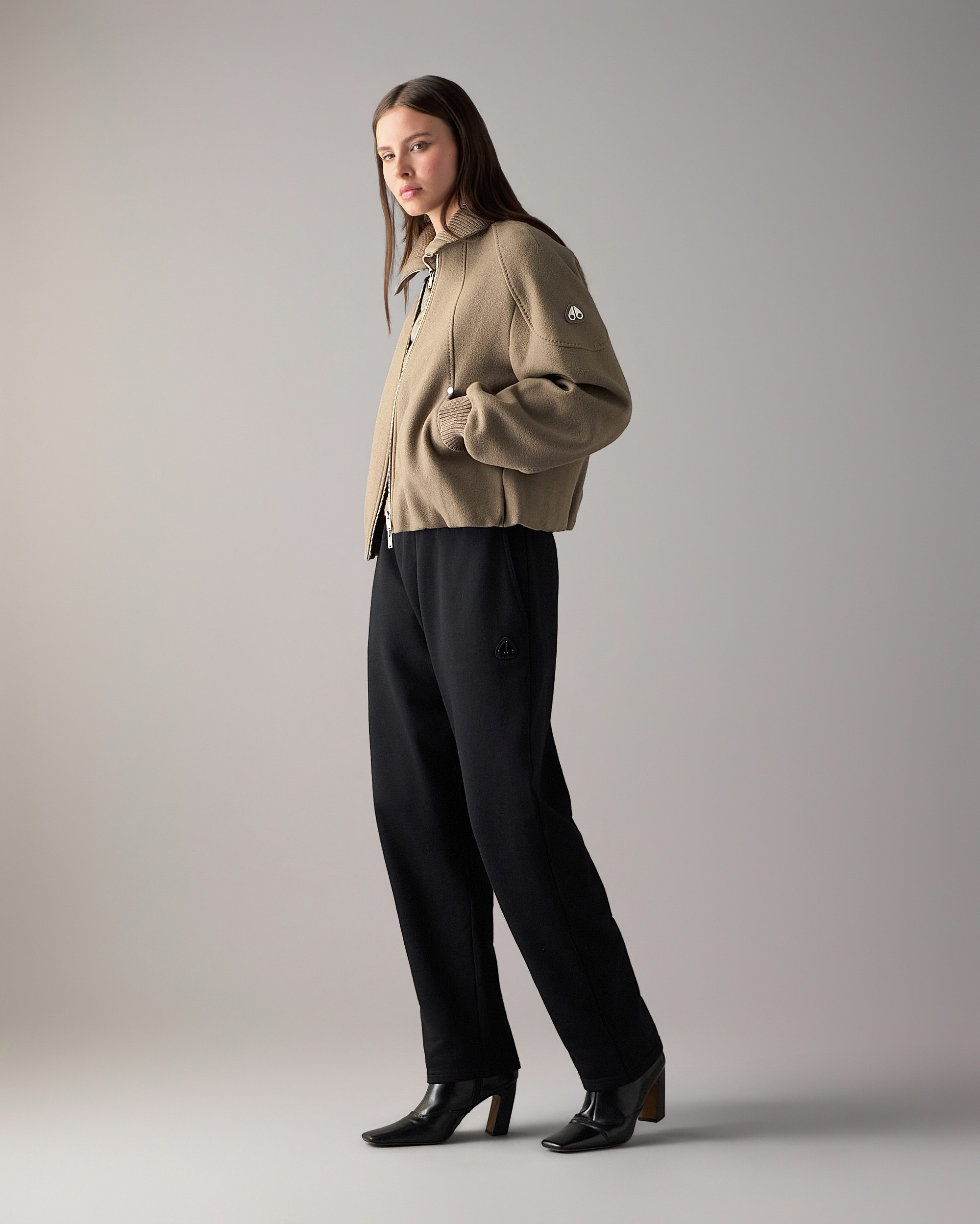 Moose Knuckles - M36LW410 - Grid 3-In-1 Wool Bomber Jacket - WOMENS -  - Front