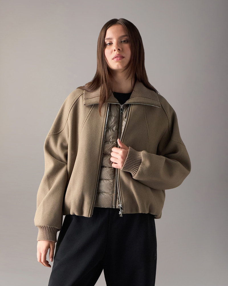Moose Knuckles - M36LW410 - Grid 3-In-1 Wool Bomber Jacket - WOMENS -  - Front Category