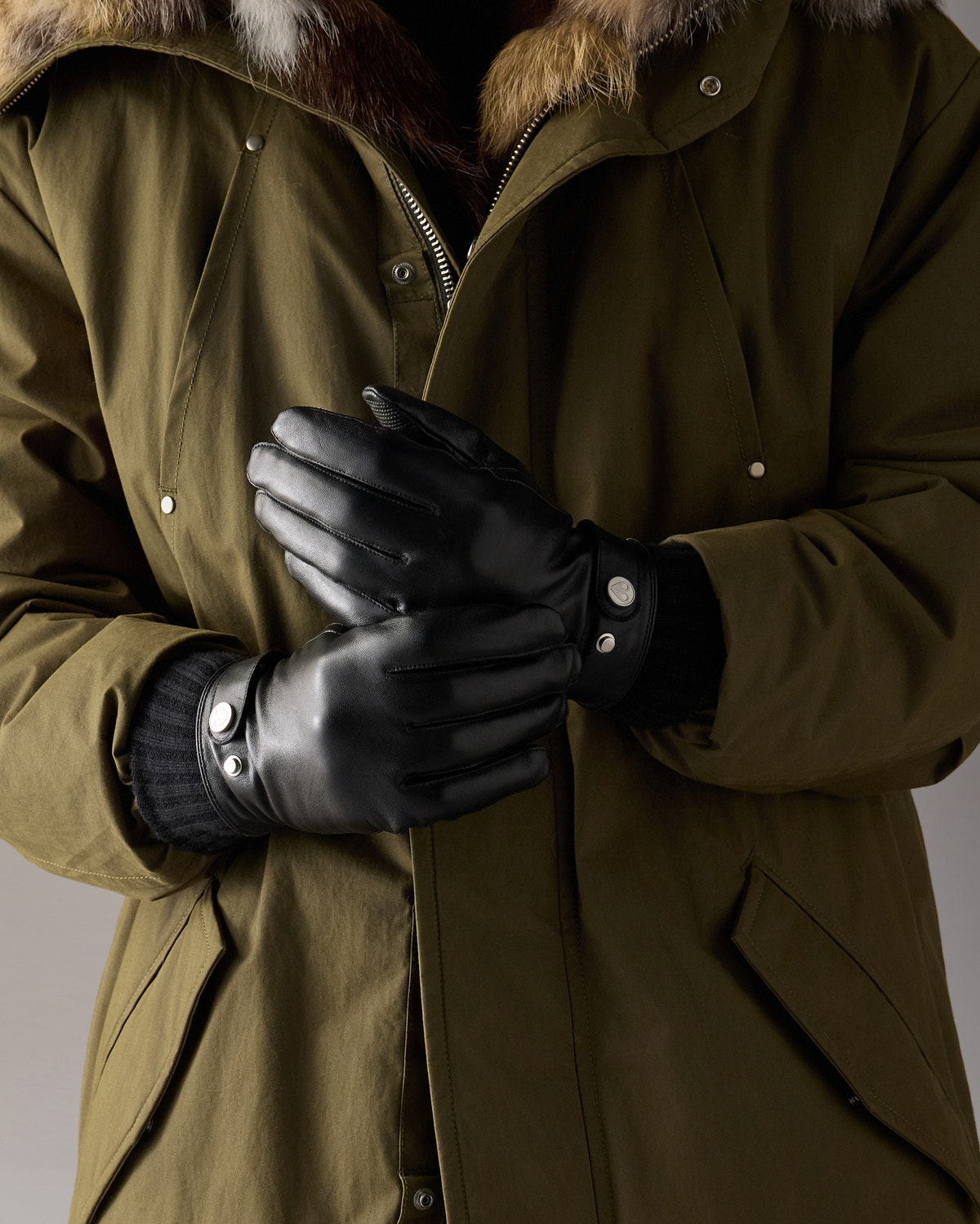 Moose Knuckles - M36MA507 - MENS LEATHER GLOVE - ACCESSORIES -  - Front Category