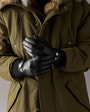 Moose Knuckles - M36MA507 - MENS LEATHER GLOVE - ACCESSORIES -  - Front Category