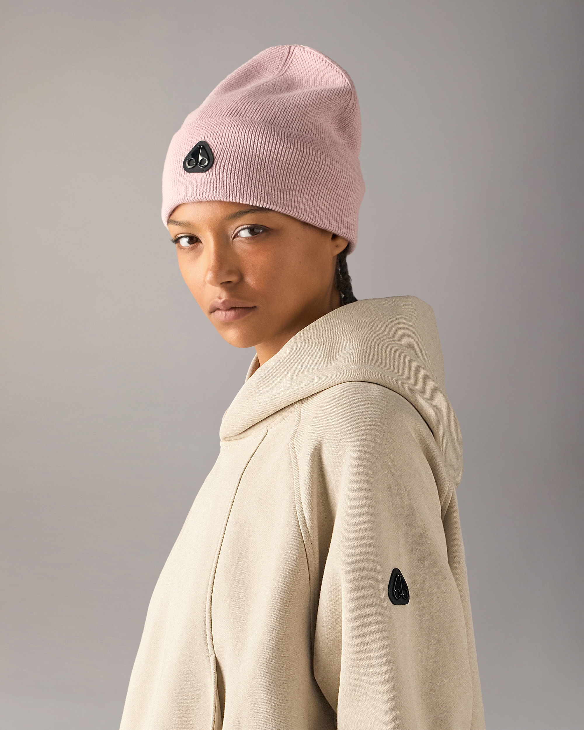 Moose Knuckles - M36MA540 - Frost Cotton-Wool Beanie - ACCESSORIES -  - Front