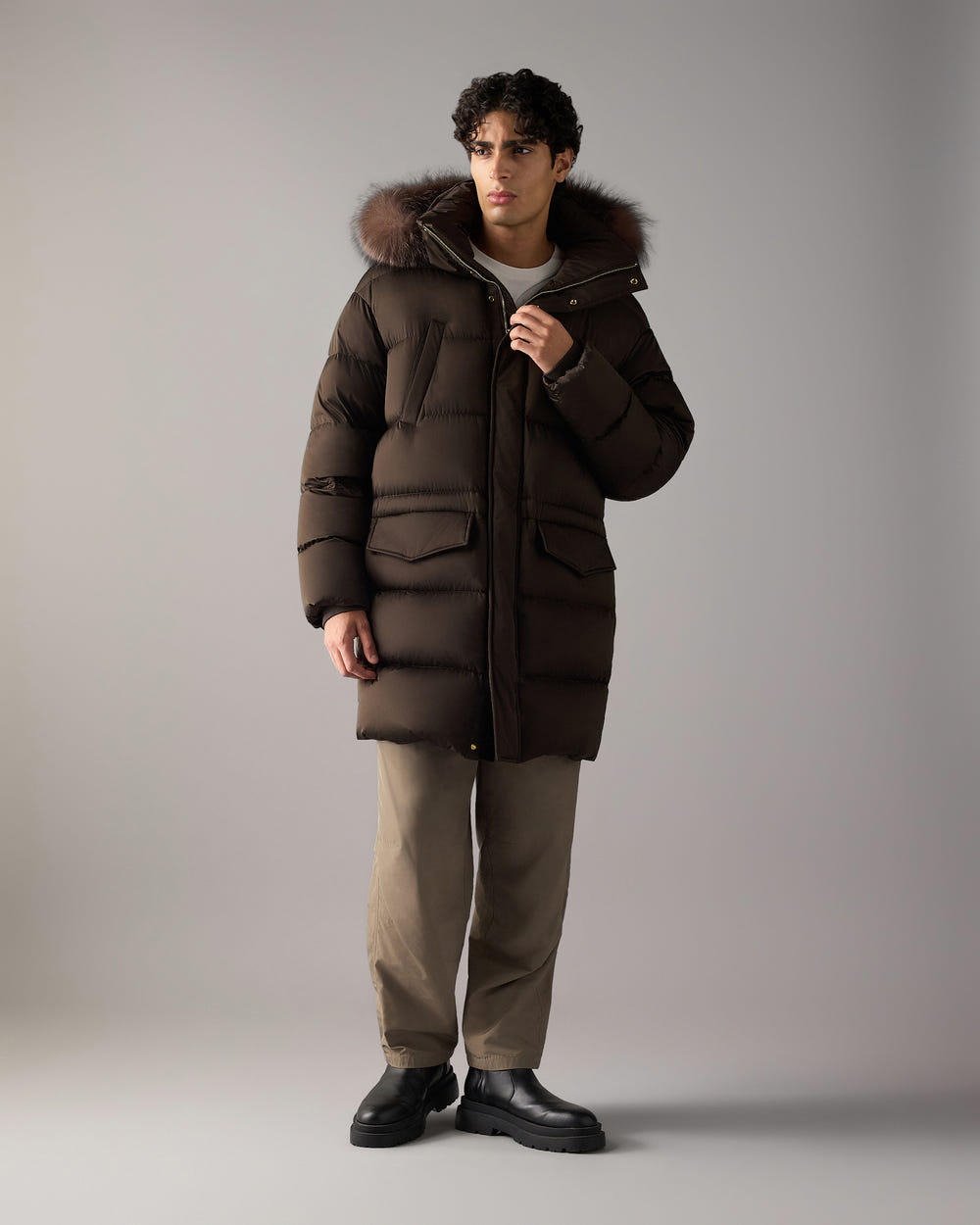 Moose Knuckles - M36MJ184GF - Gold Series Northbound Fox Fur & Down Parka - MENS -  - Front