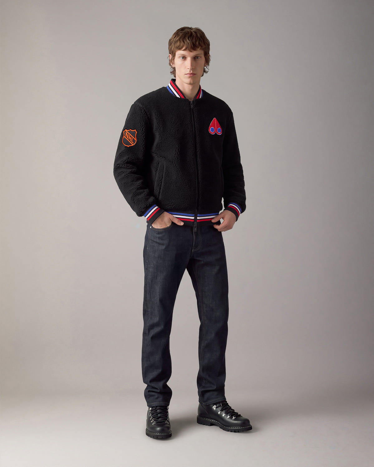 Moose Knuckles - M36MJ216NC - NHL x Moose Knuckles Canadiens Sherpa Jacket - MENS -  - Front
