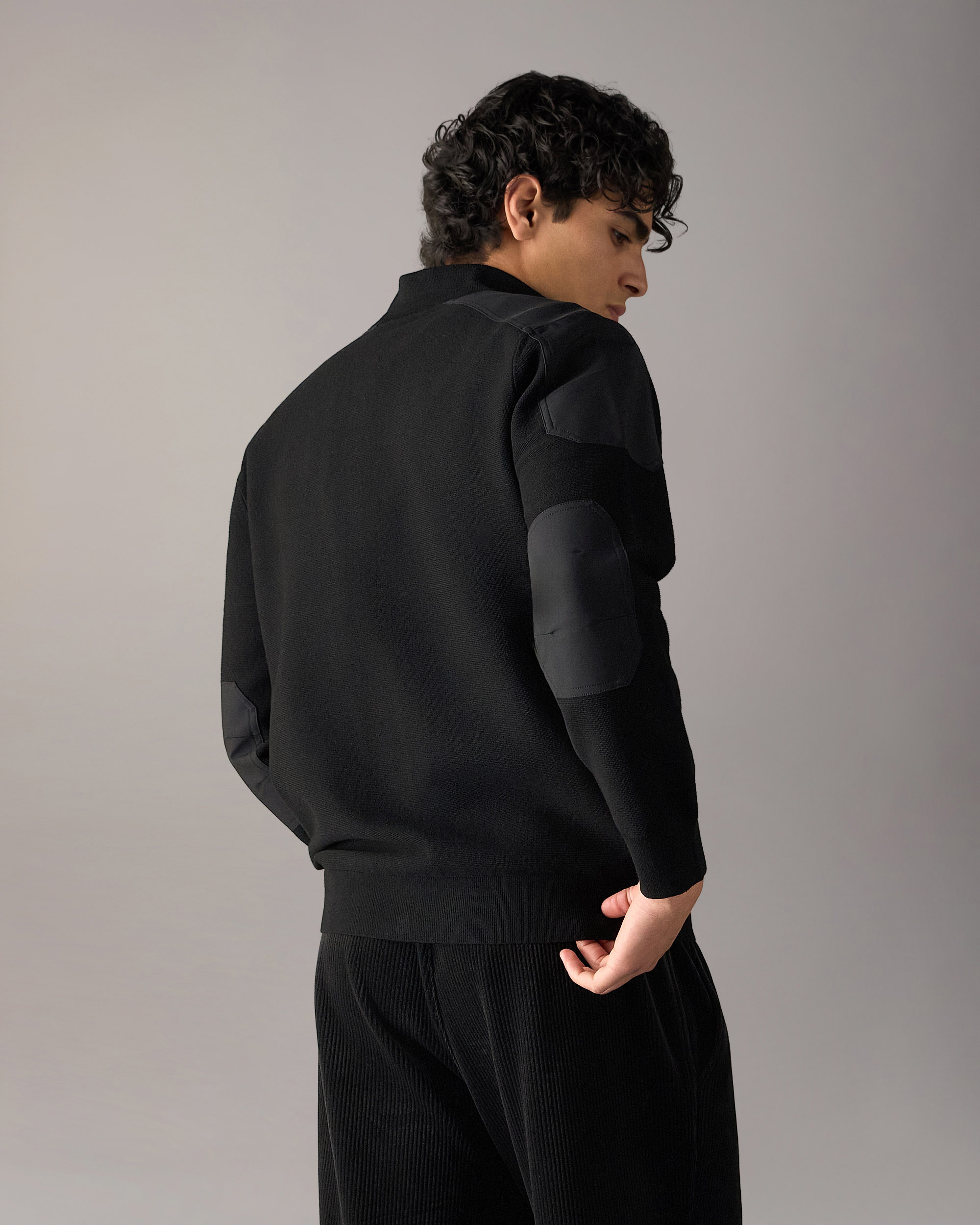 Moose Knuckles - M36MK668G - Gold Series Elowan Zip-Up Sweater - MENS -  - Back