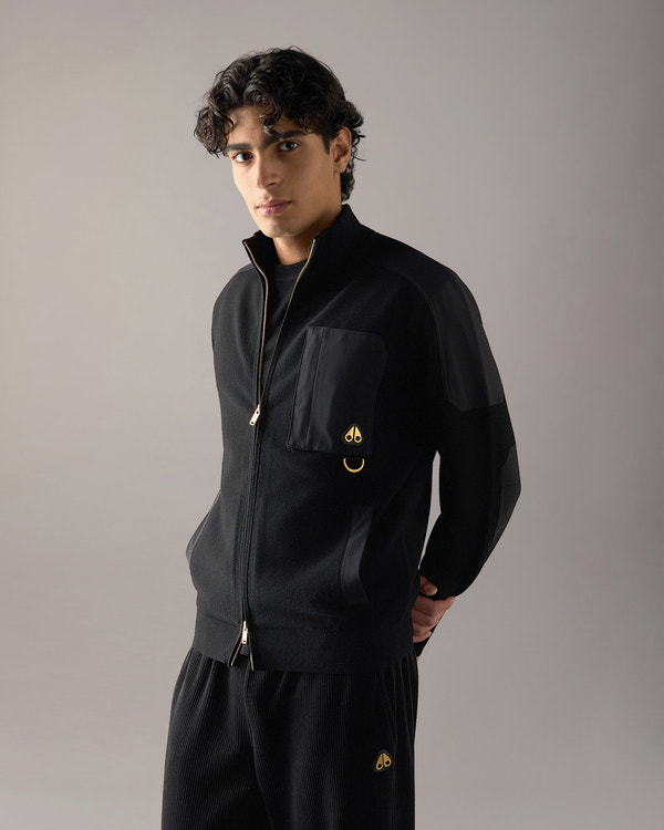 Moose Knuckles - M36MK668G - Gold Series Elowan Zip-Up Sweater - MENS -  - Front Category