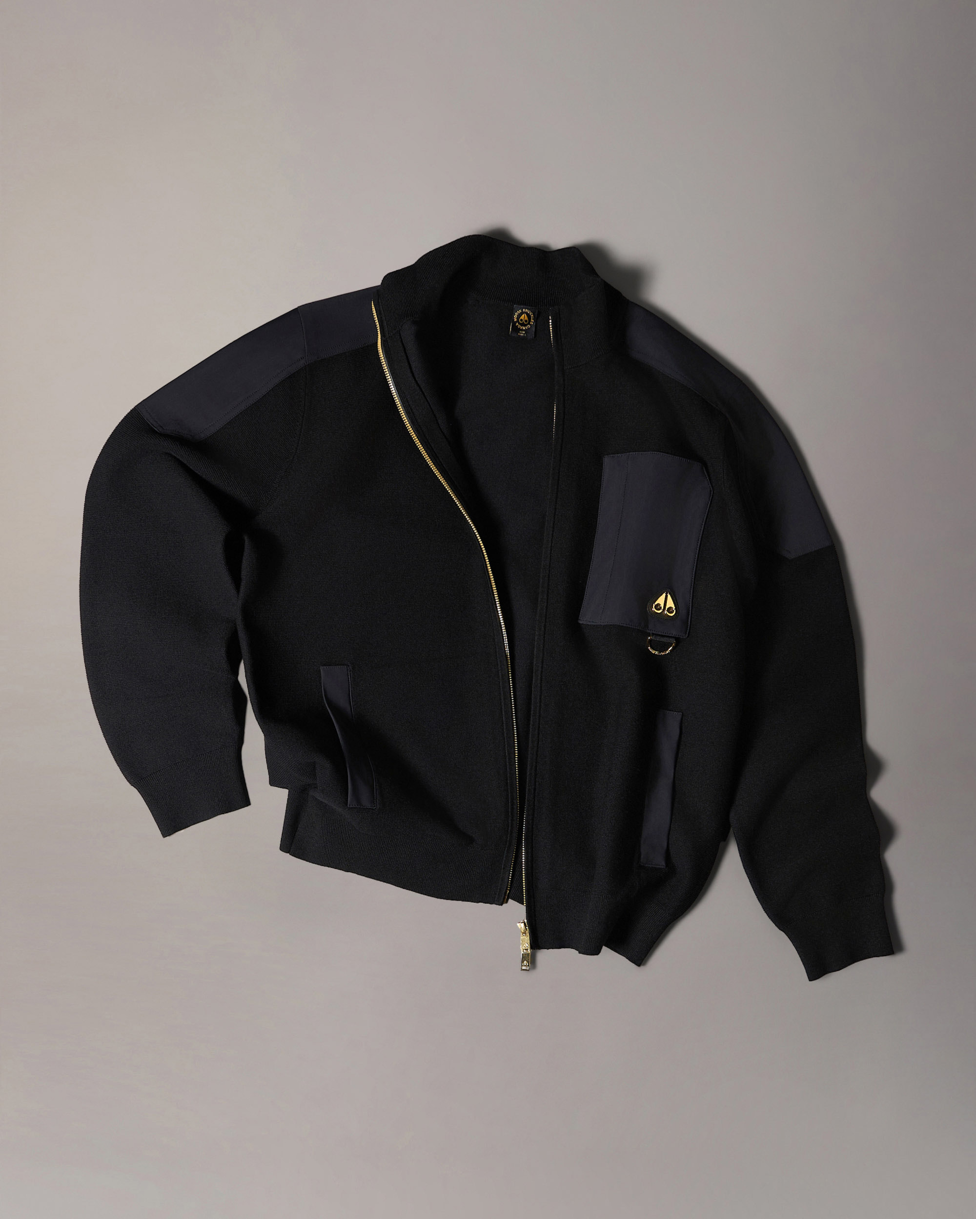 Moose Knuckles - M36MK668G - Gold Series Elowan Zip-Up Sweater - MENS -  - GM