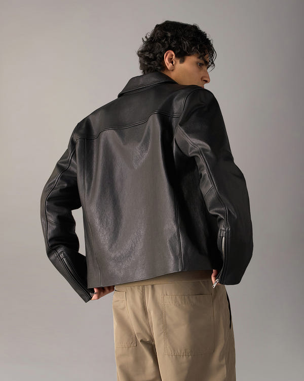 Moose Knuckles - M36ML315 - Jacques Leather Jacket - MENS -  - Back