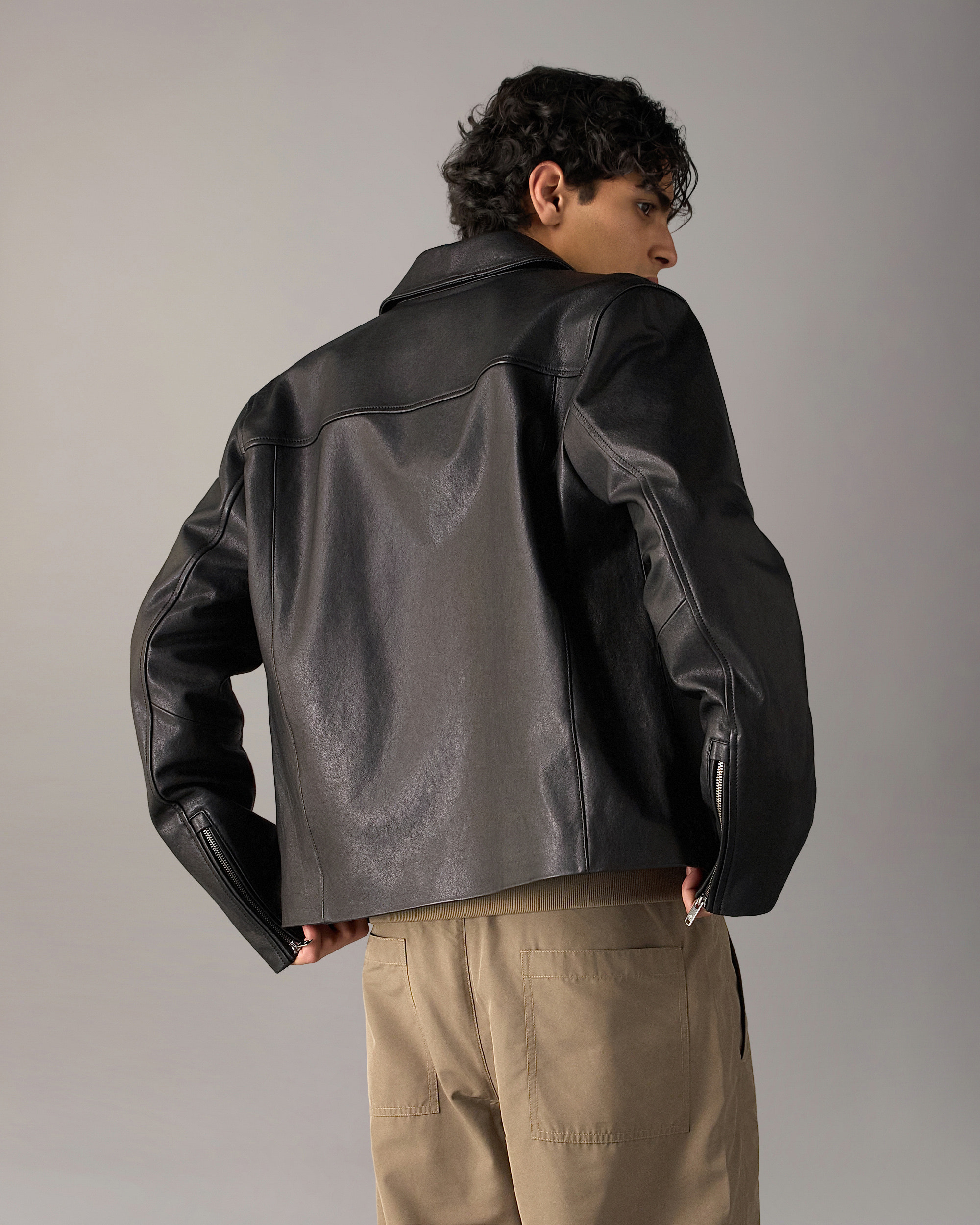 Moose Knuckles - M36ML315 - Jacques Leather Jacket - MENS -  - Back