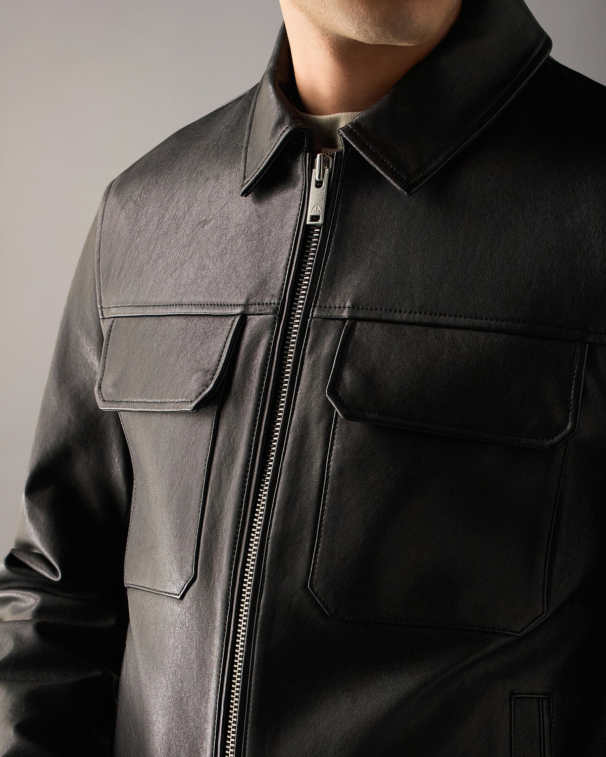 Moose Knuckles - M36ML315 - Jacques Leather Jacket - MENS -  - Detail1