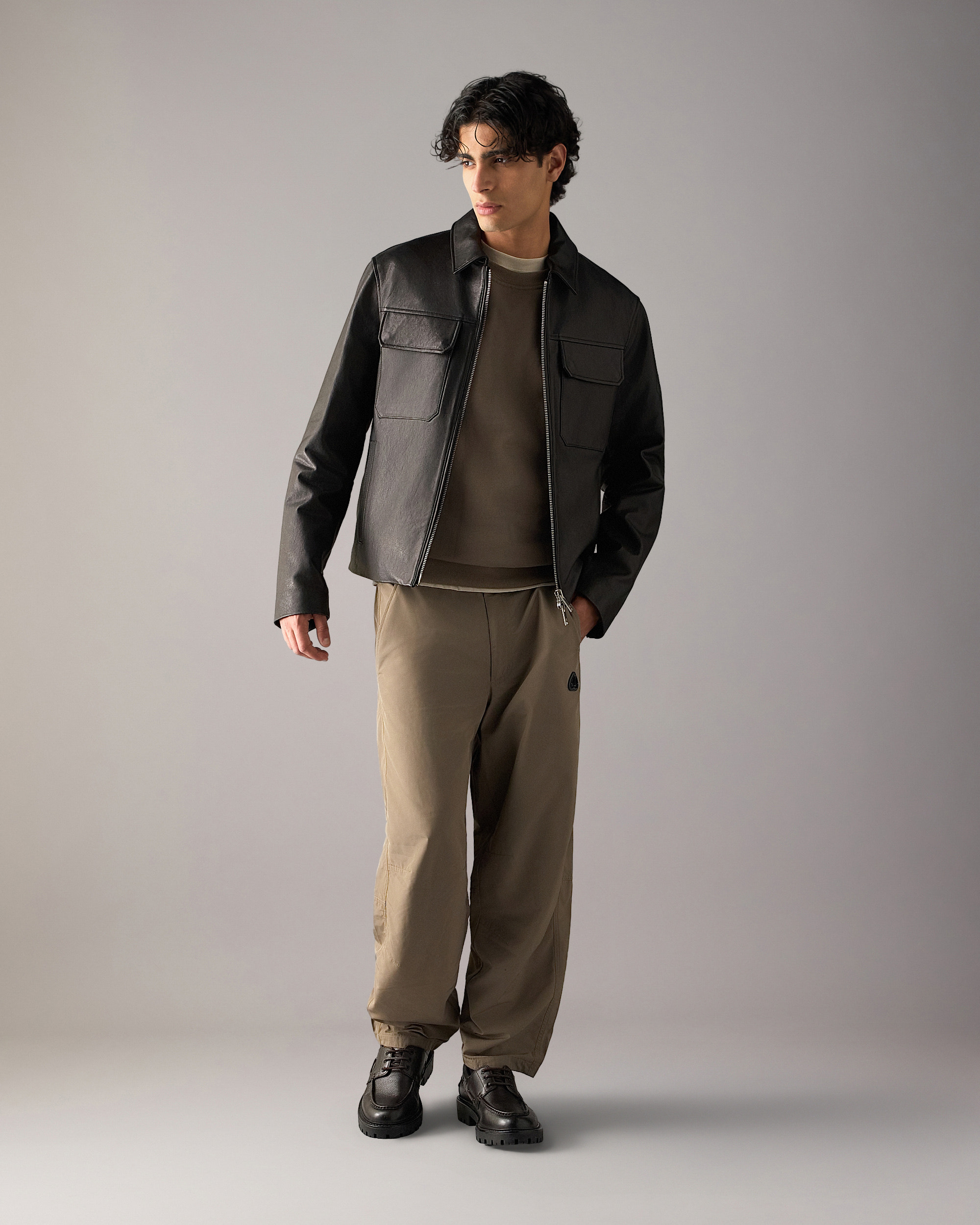 Moose Knuckles - M36ML315 - Jacques Leather Jacket - MENS -  - Front