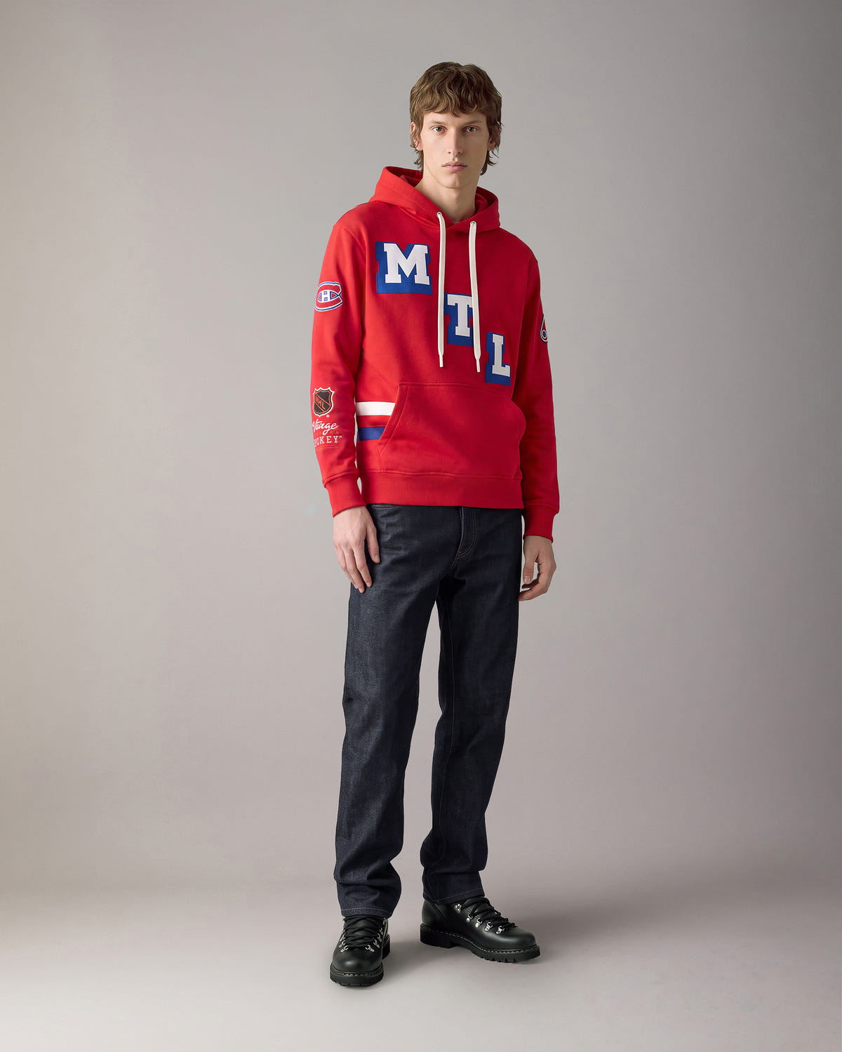 Moose Knuckles - M36MS654NC - NHL x Moose Knuckles Canadiens Hoodie - MENS -  - Front