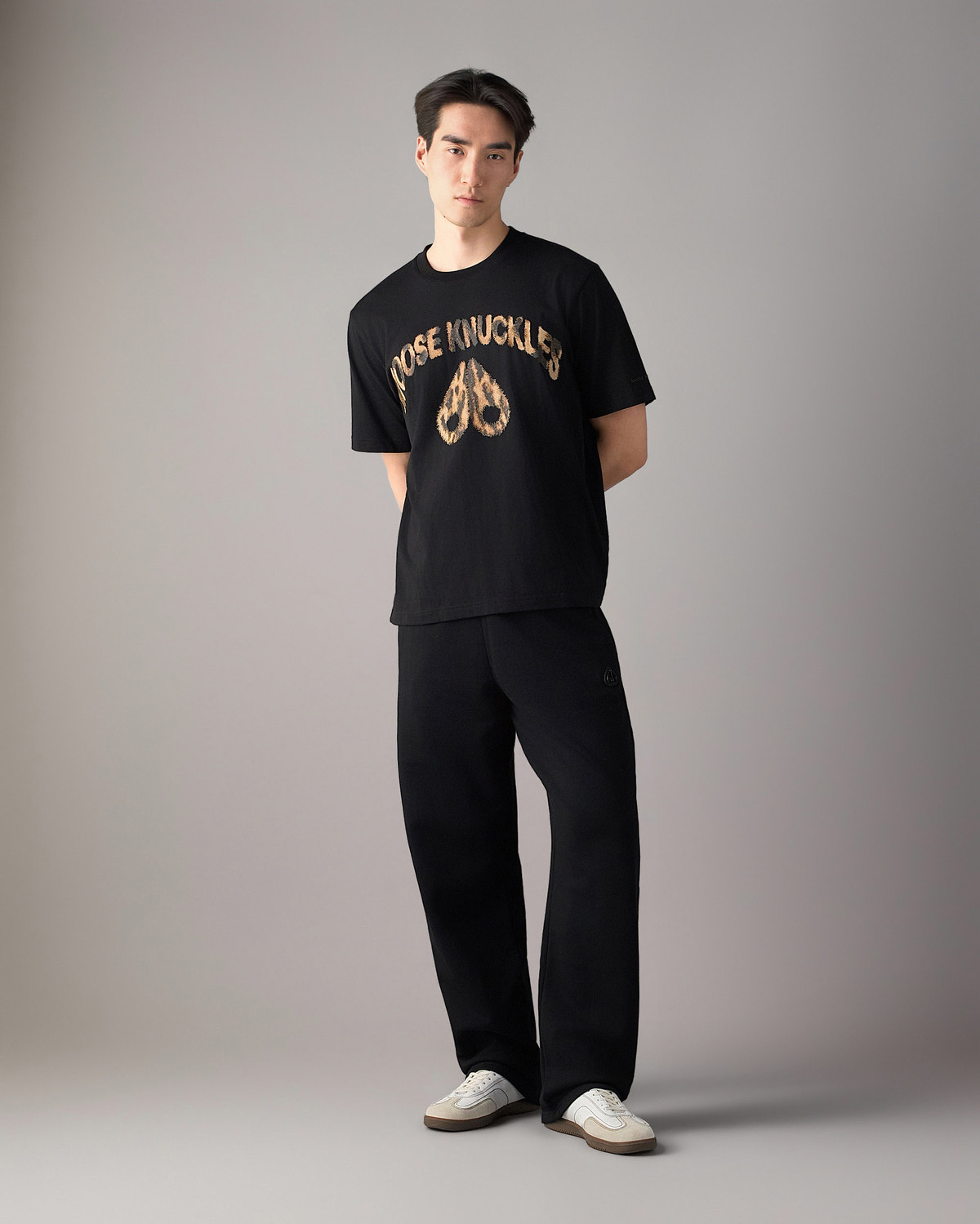 Moose Knuckles - M36MT715G - Gold Series Leo Logo T-Shirt - MENS -  - Front