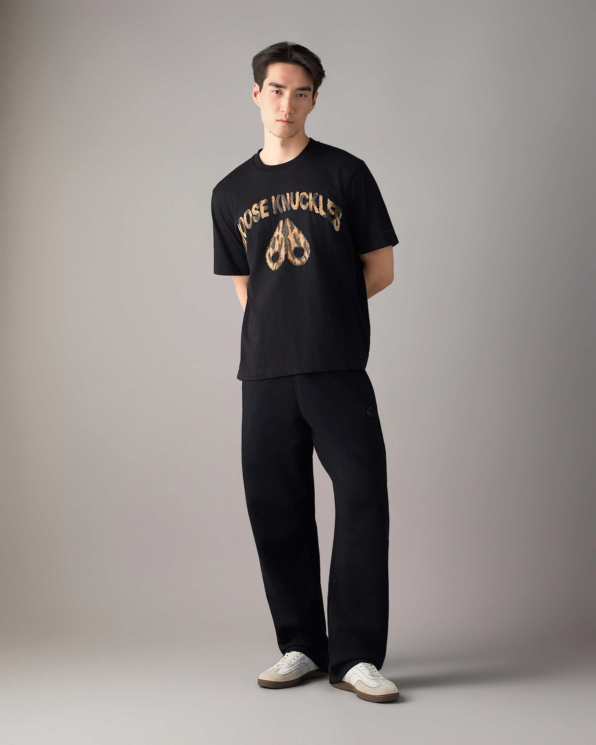 Moose Knuckles - M36MT715G - Gold Series Leo Logo T-Shirt - MENS -  - Front