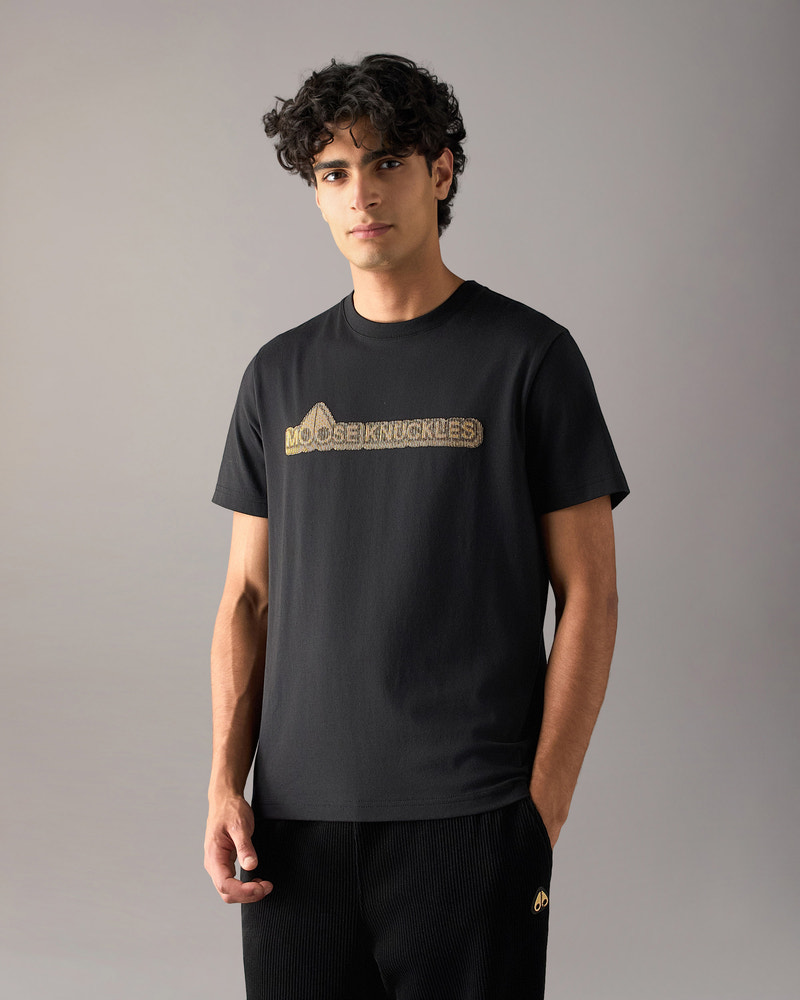Moose Knuckles - M36MT718G - Gold Series Preston Logo T-Shirt - MENS -  - Front Category