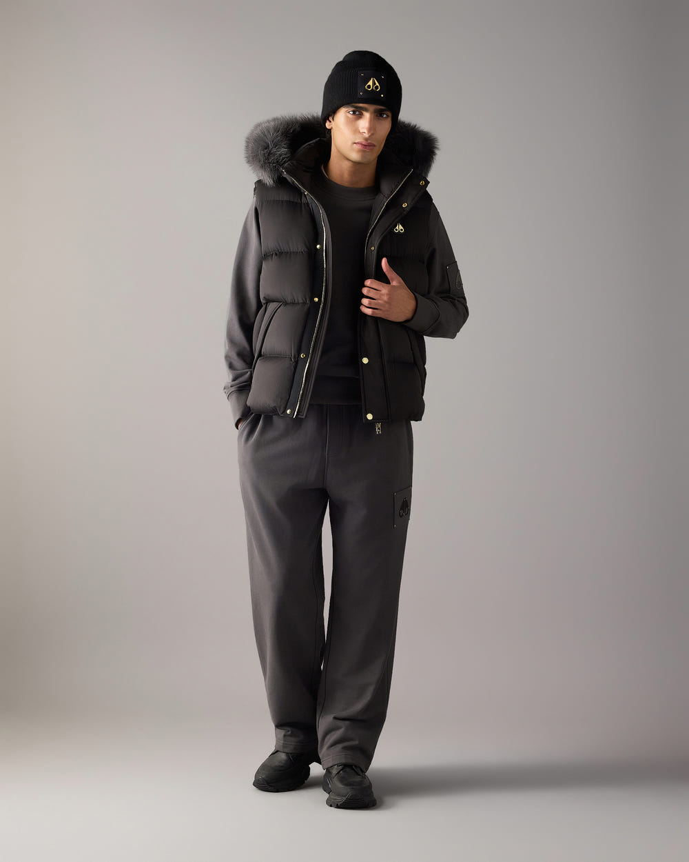 Moose Knuckles - M36MV471GF - Gold Series Northbound Fox Fur & Down Vest - MENS -  - Front