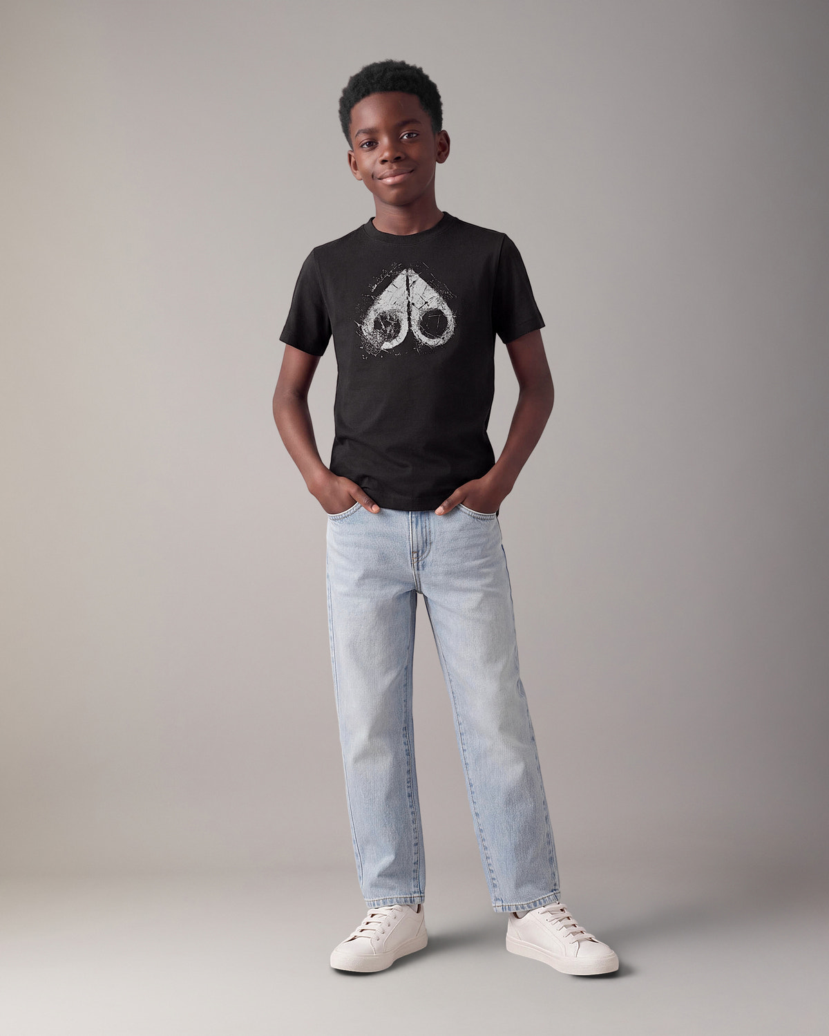 Moose Knuckles - M36UT720 - Kids Icebreak Logo T-Shirt - KIDS -  - Front
