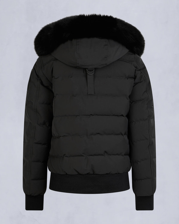 Moose Knuckles - M39LB015 - Onyx Ladriere Bomber - WOMENS - Black / Black Fox Fur - Detail2