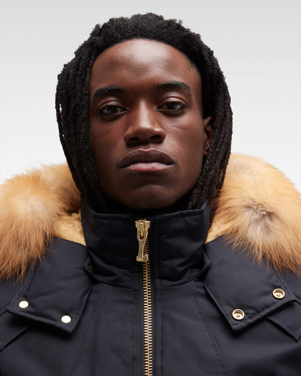 Moose Knuckles - M39MB000G - Gold Ballistic Bomber Fur - MENS - Navy / Gold Fox Fur - Detail2