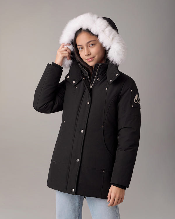 Moose Knuckles - M39UP231S - Kids Original Hooded Down Parka - KIDS - Black / Natural Shearling - Detail1